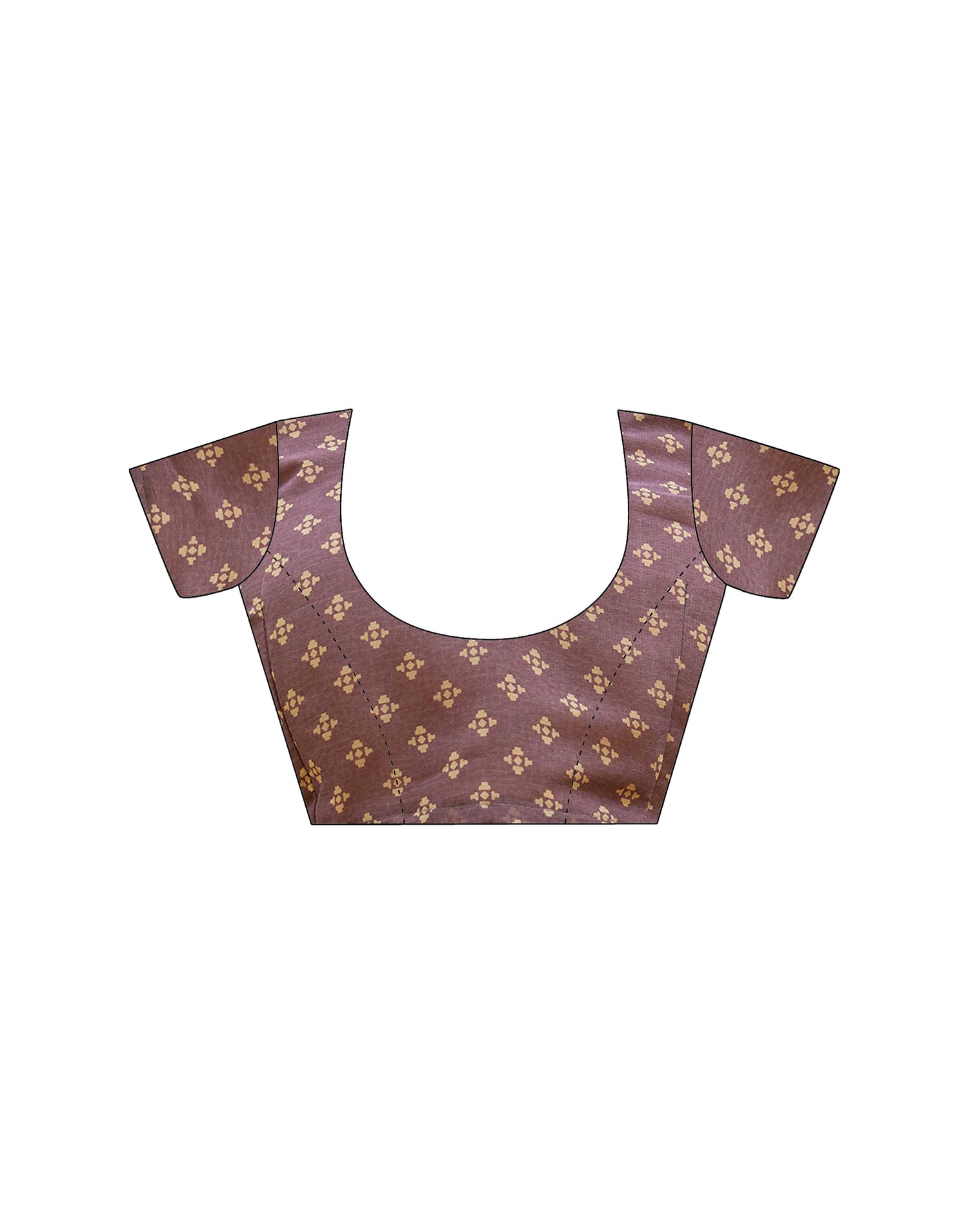 Brown Georgette Printed Saree