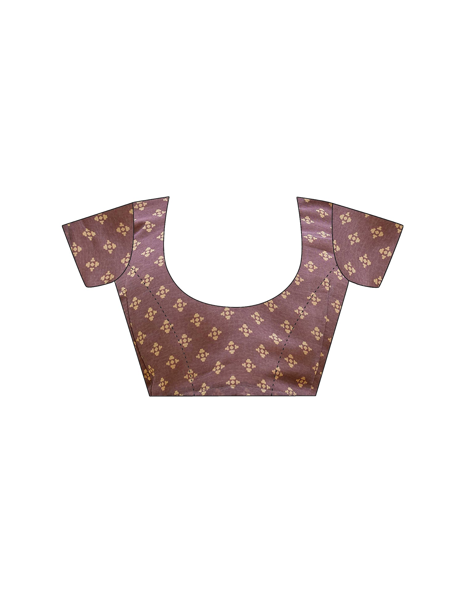 Brown Georgette Printed Saree