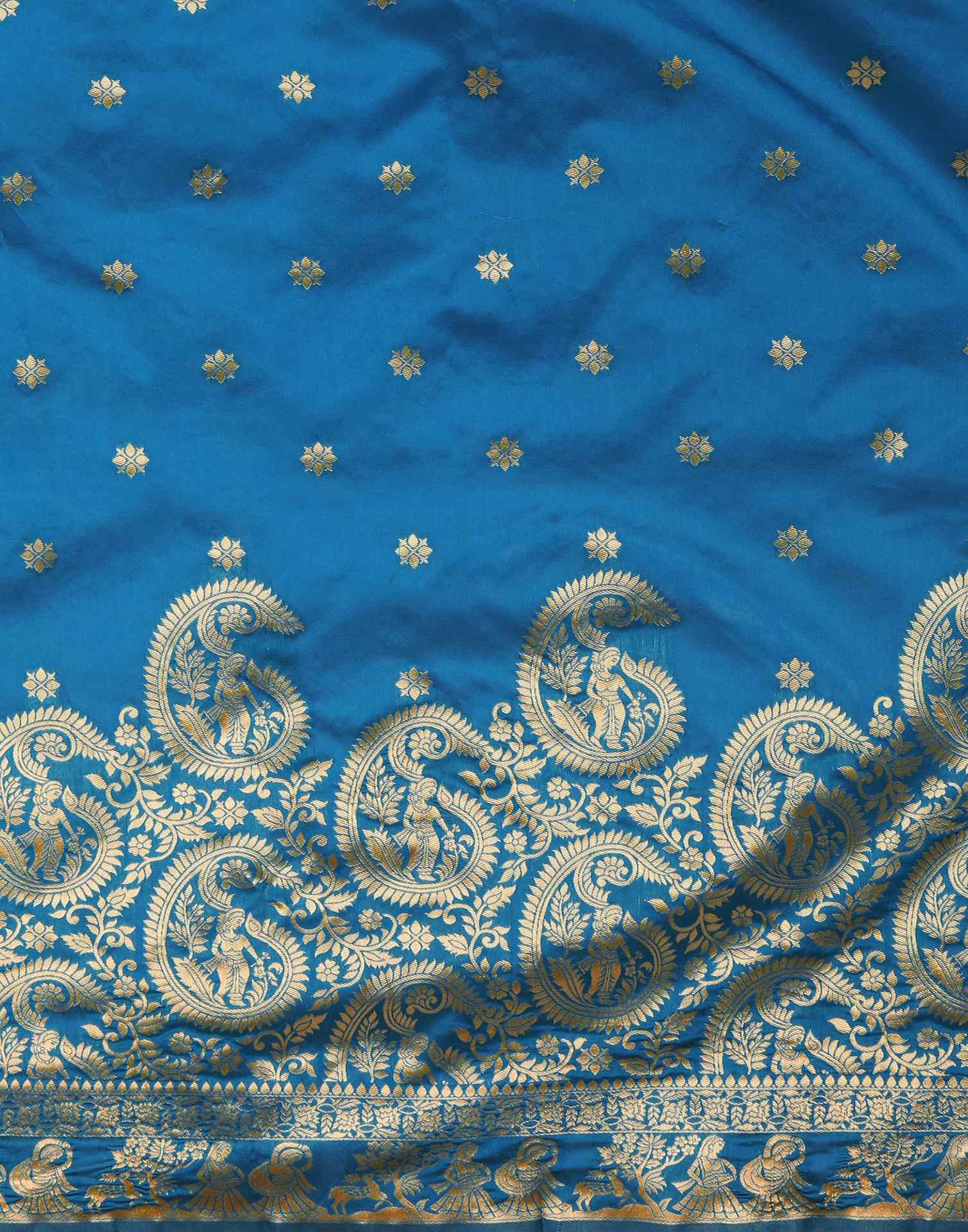 Blue Silk Woven Banarasi Saree