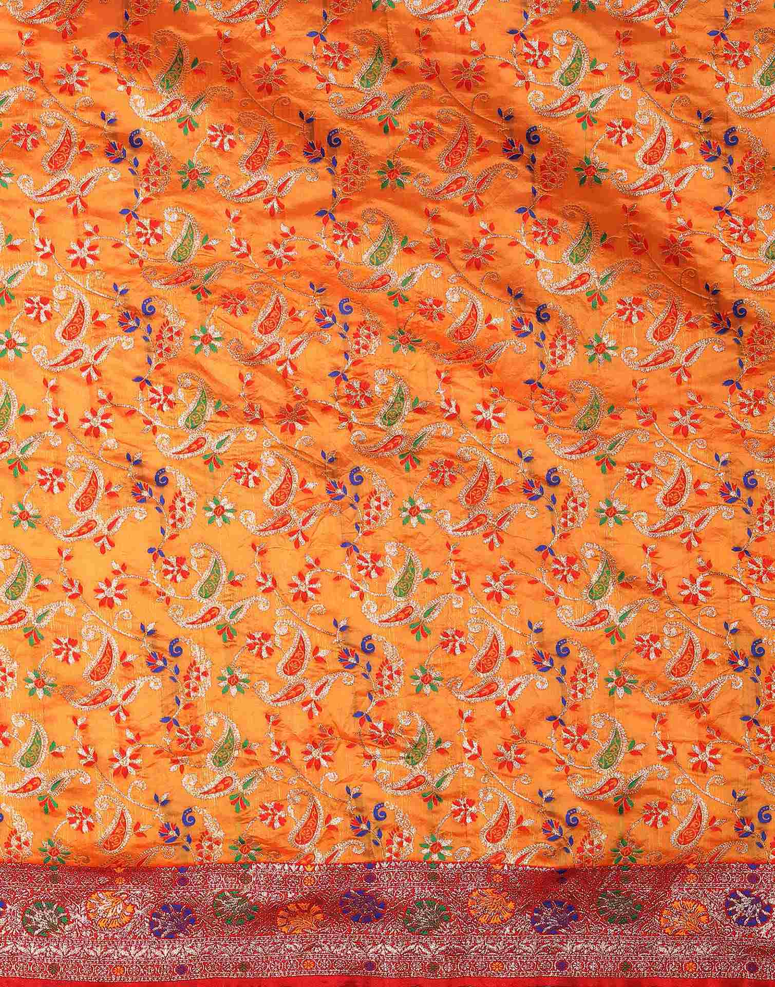 Turmeric Yellow Silk Woven Banarasi Saree