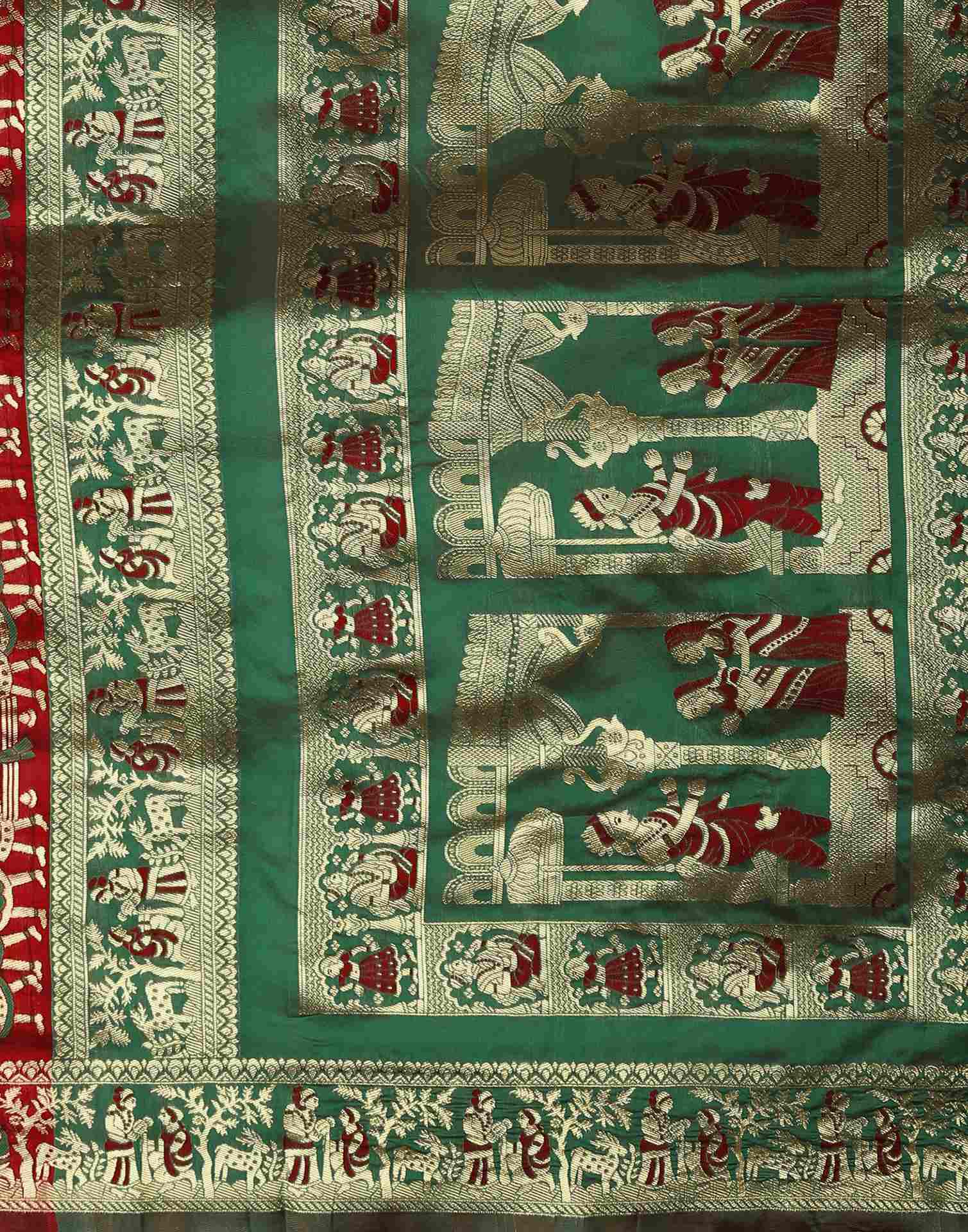 Red Silk Woven Banarasi Saree