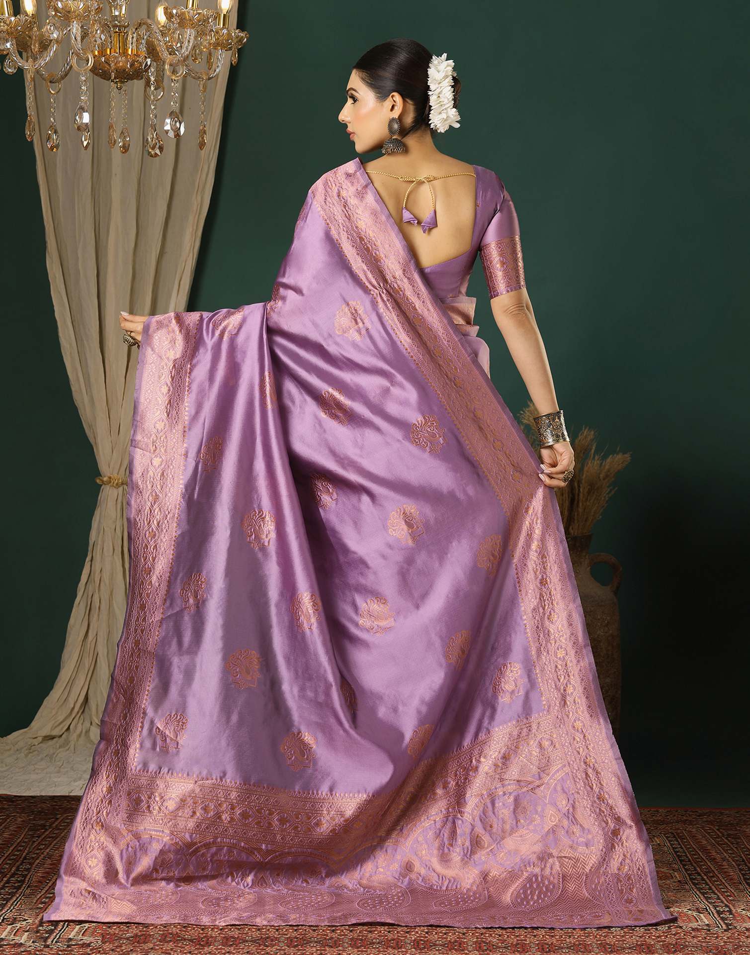 Light Purple Silk Woven Saree