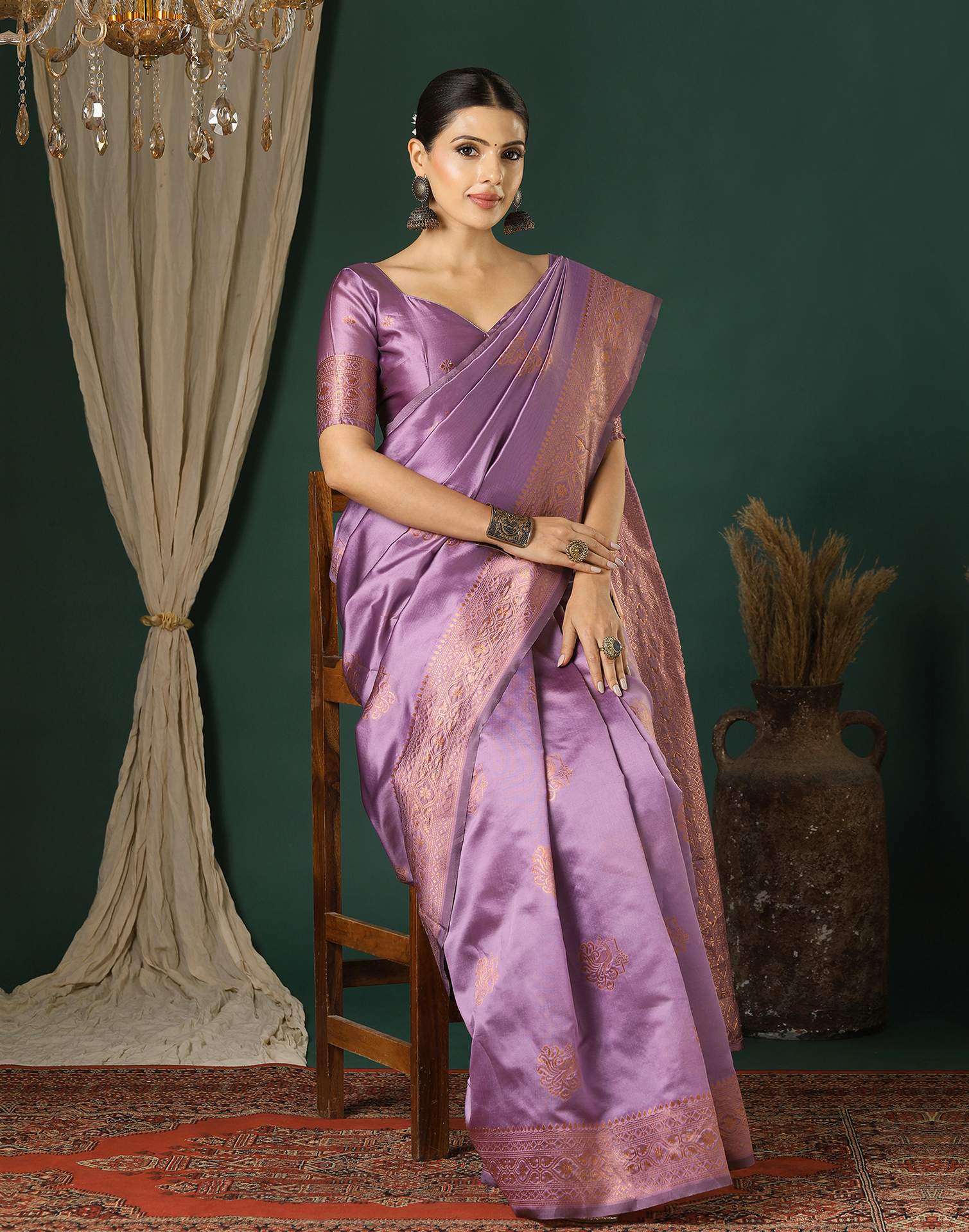 Light Purple Silk Woven Saree