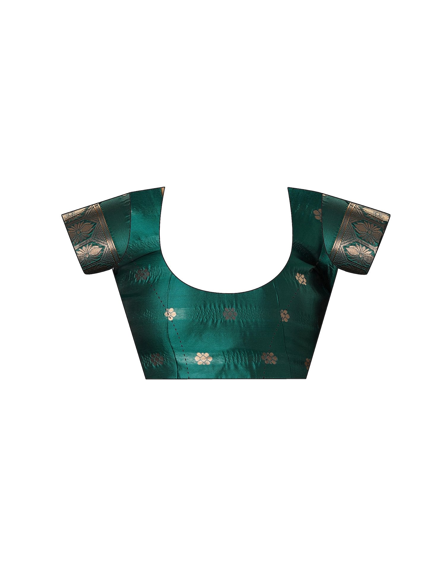 Teal Green Silk Woven Saree