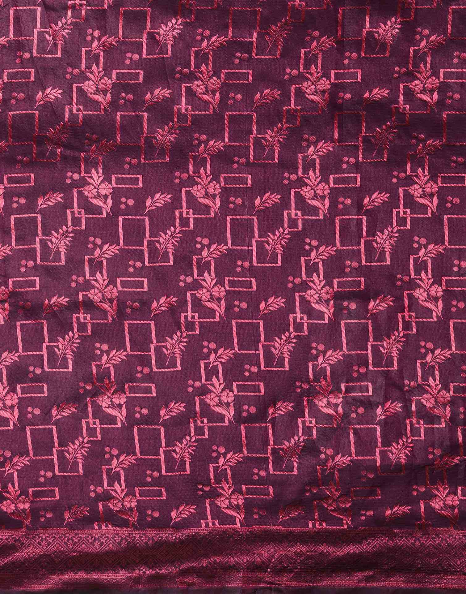 Dark Purple Silk Woven Saree