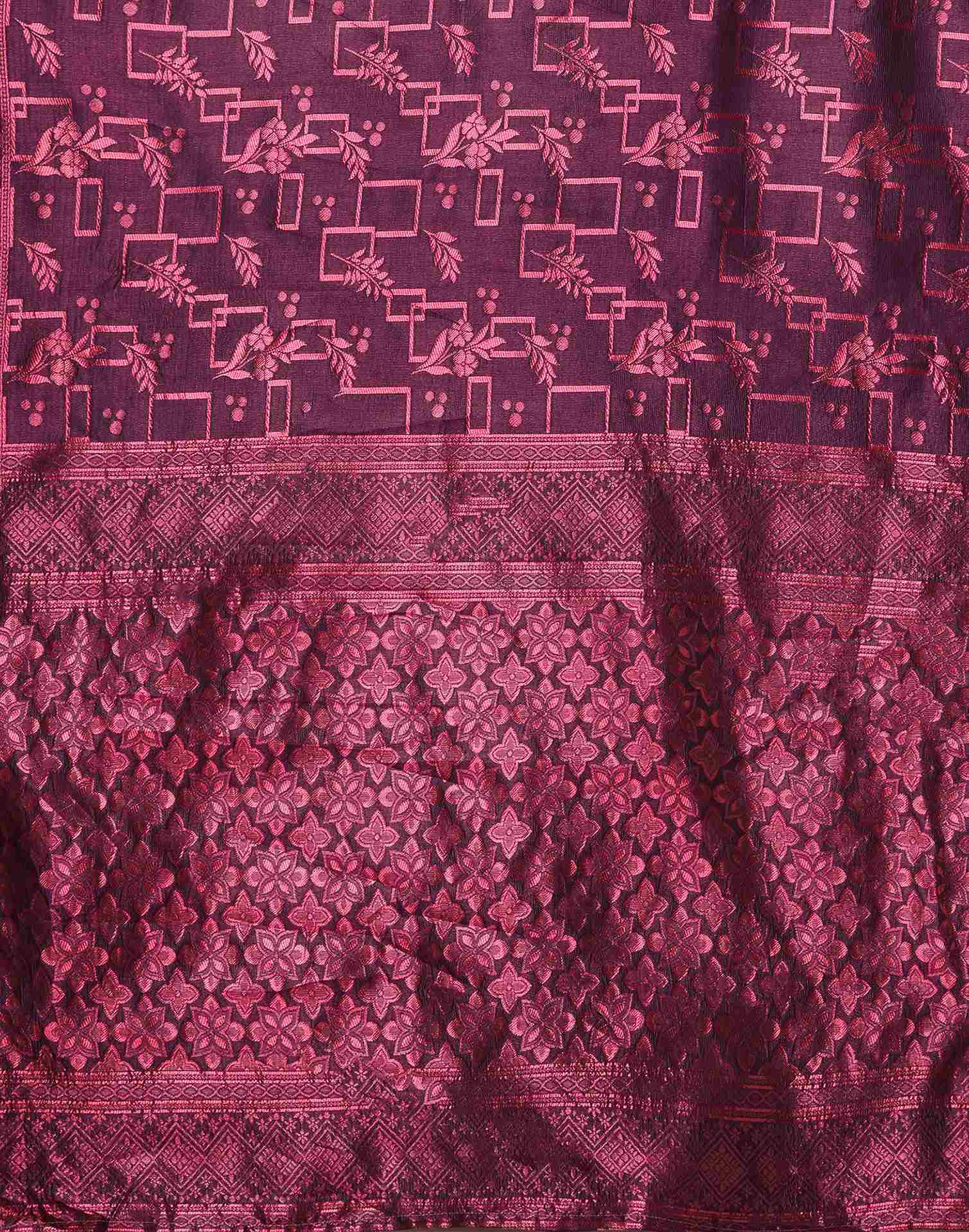 Dark Purple Silk Woven Saree