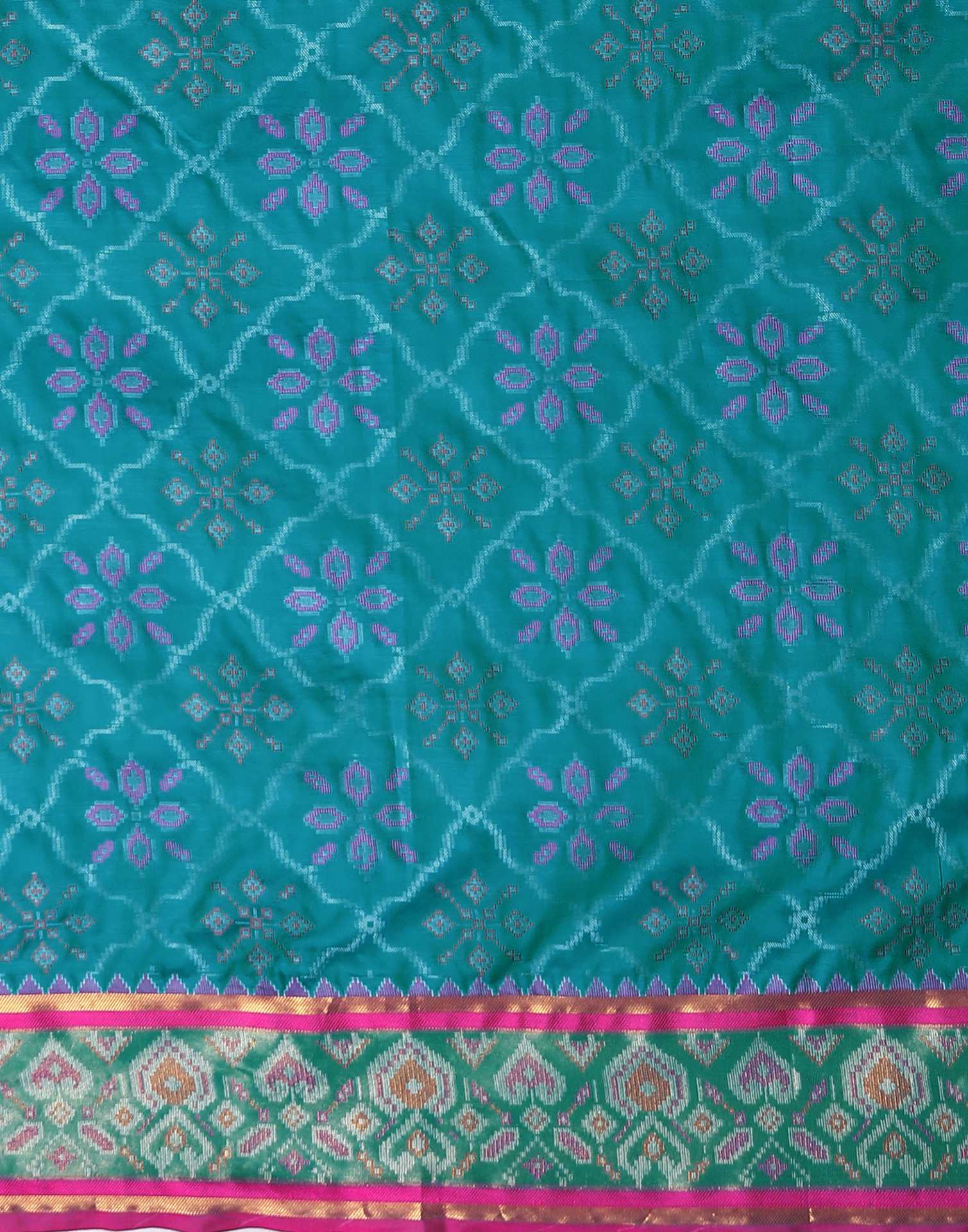 Blue Silk Patola Woven Saree