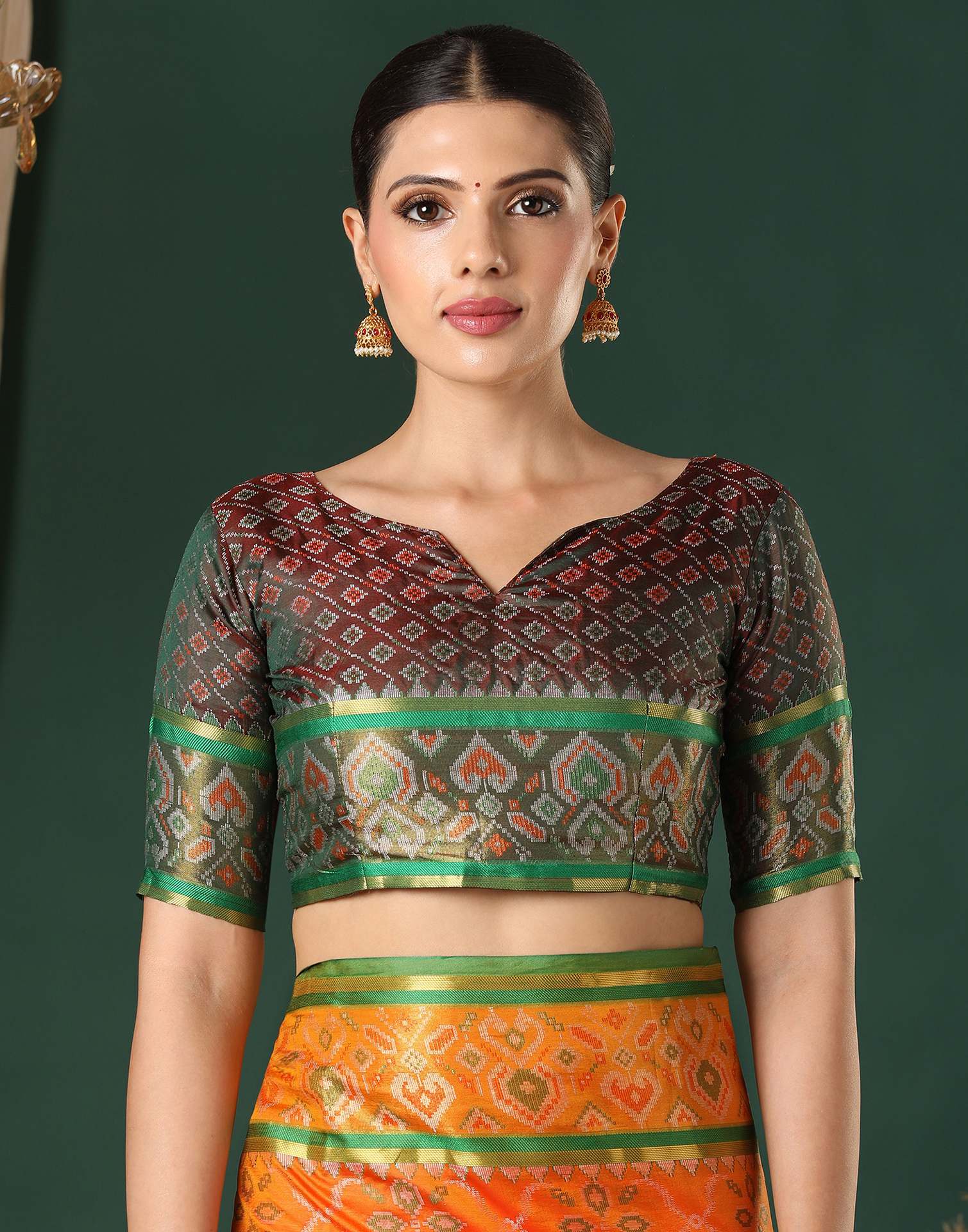 Yellow Silk Patola Woven Saree