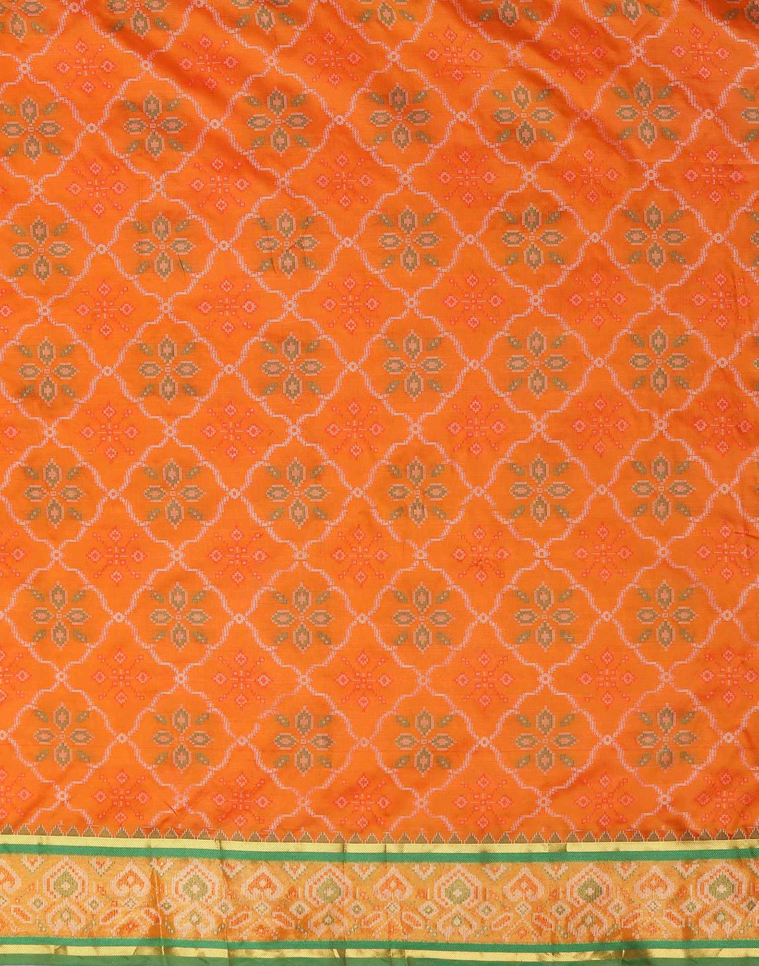 Yellow Silk Patola Woven Saree
