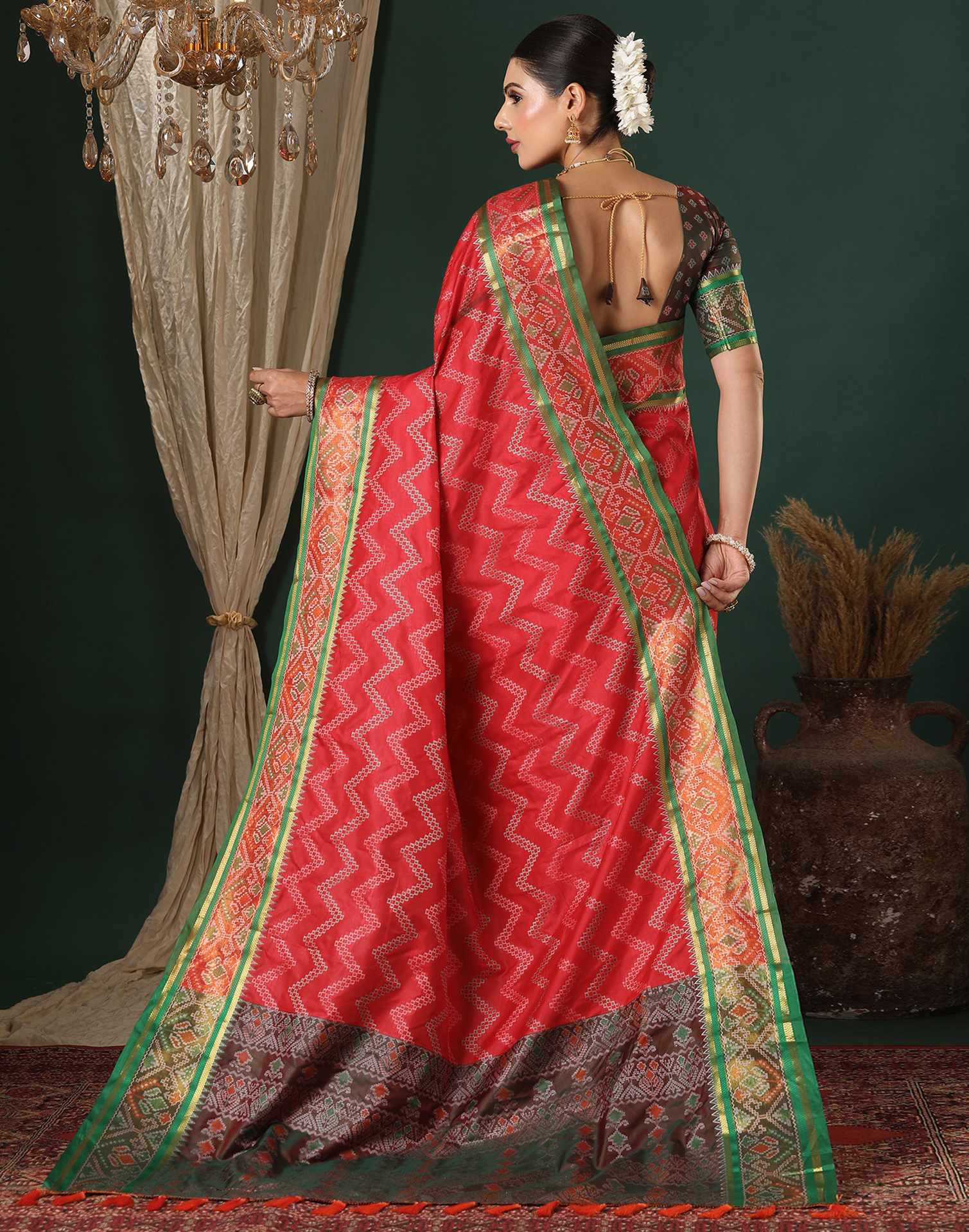 Red Silk Patola Woven Saree