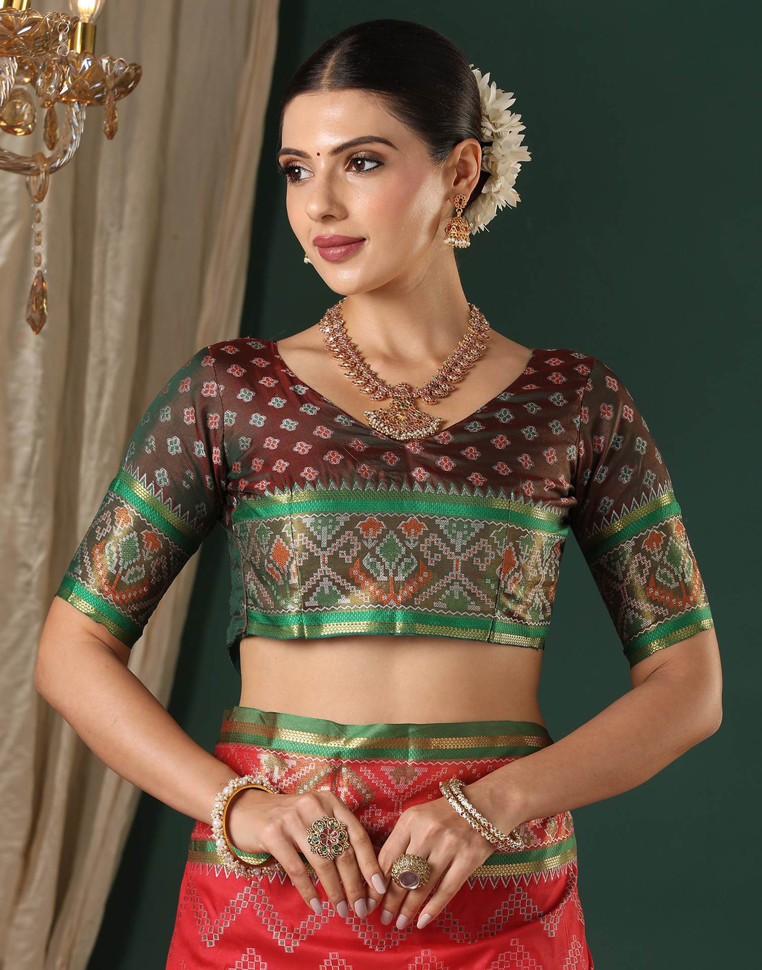 Red Silk Patola Woven Saree