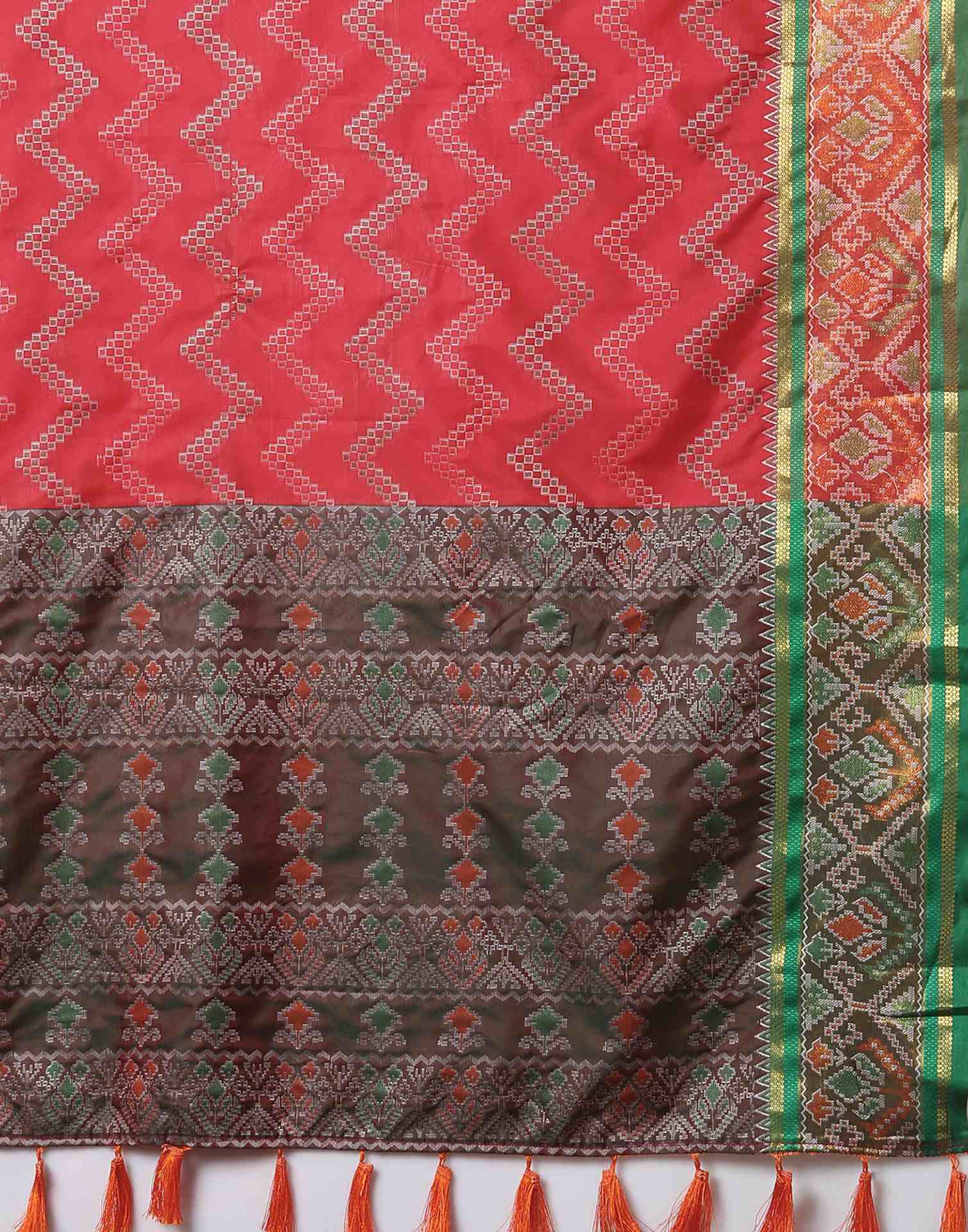 Red Silk Patola Woven Saree