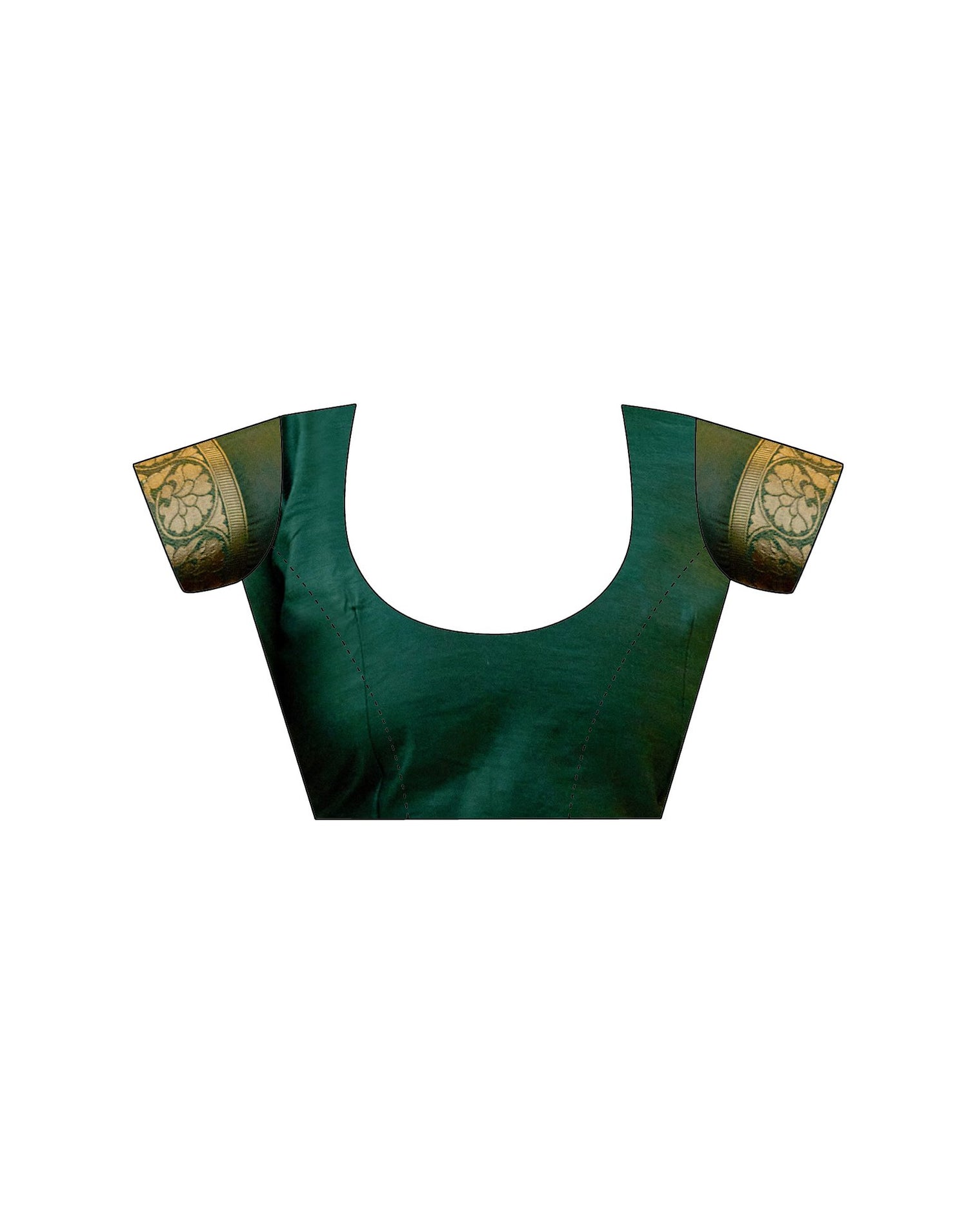 Dark Green Chanderi Woven Saree