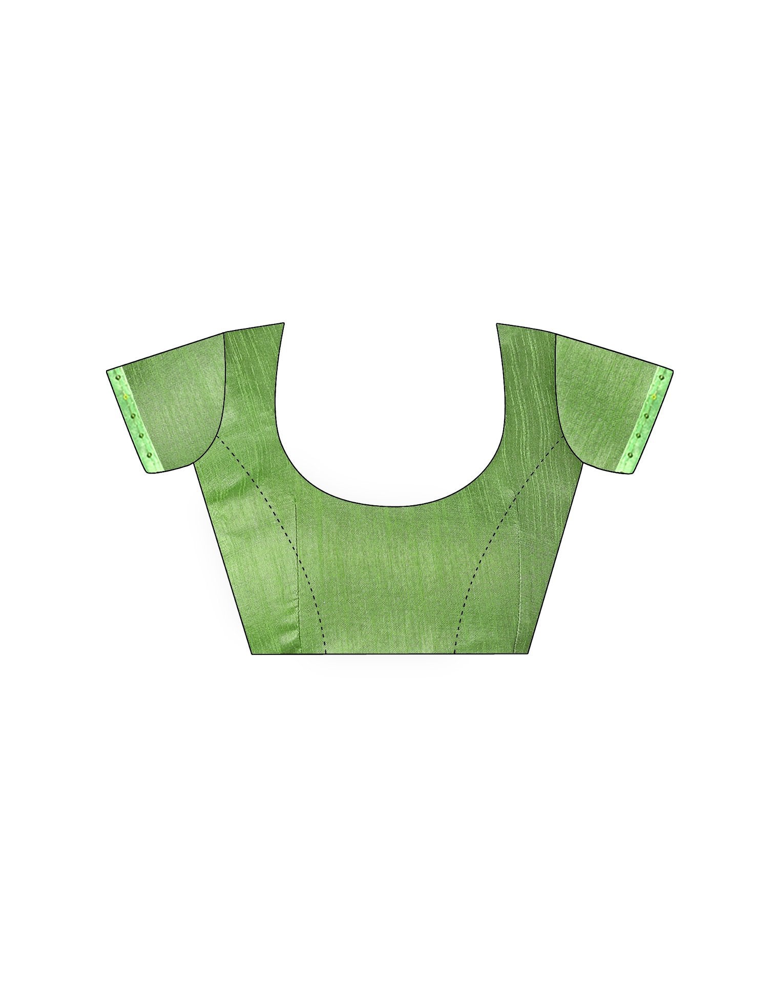 Green Georgette Woven Stripe Floral Printed Saree