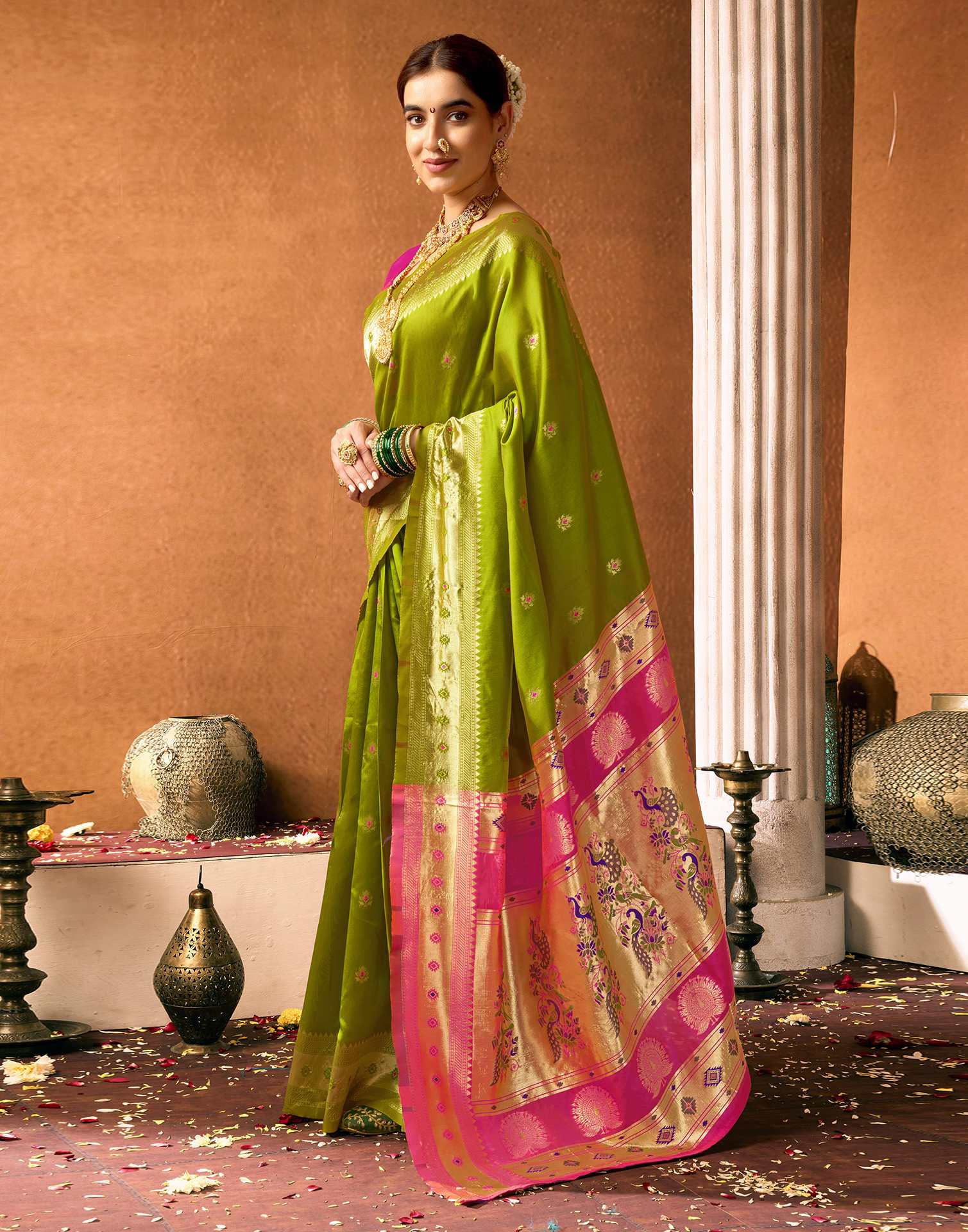 Green Silk Woven Paithani Saree