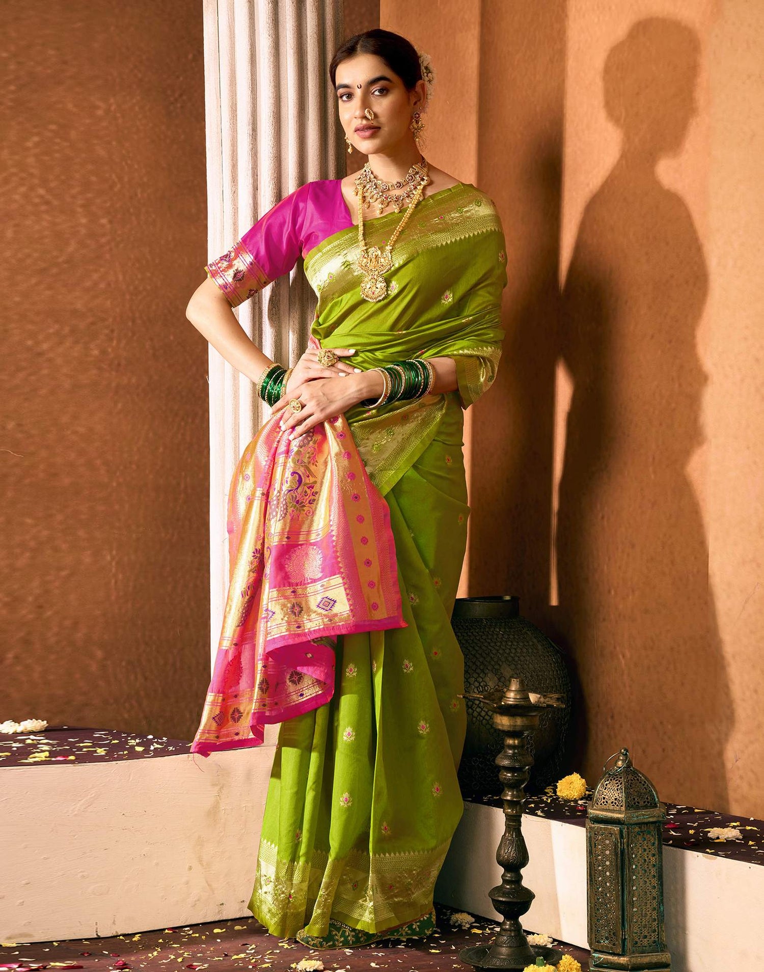 Green Silk Woven Paithani Saree