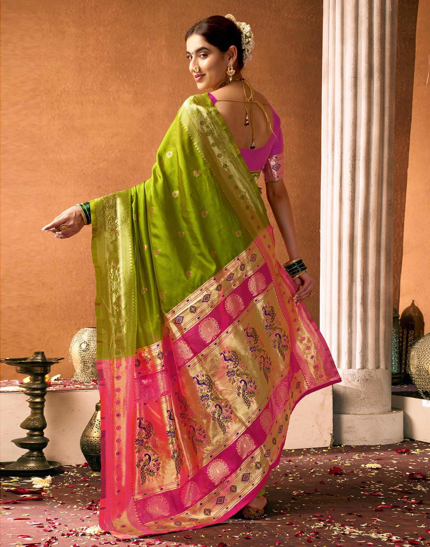 Green Silk Woven Paithani Saree