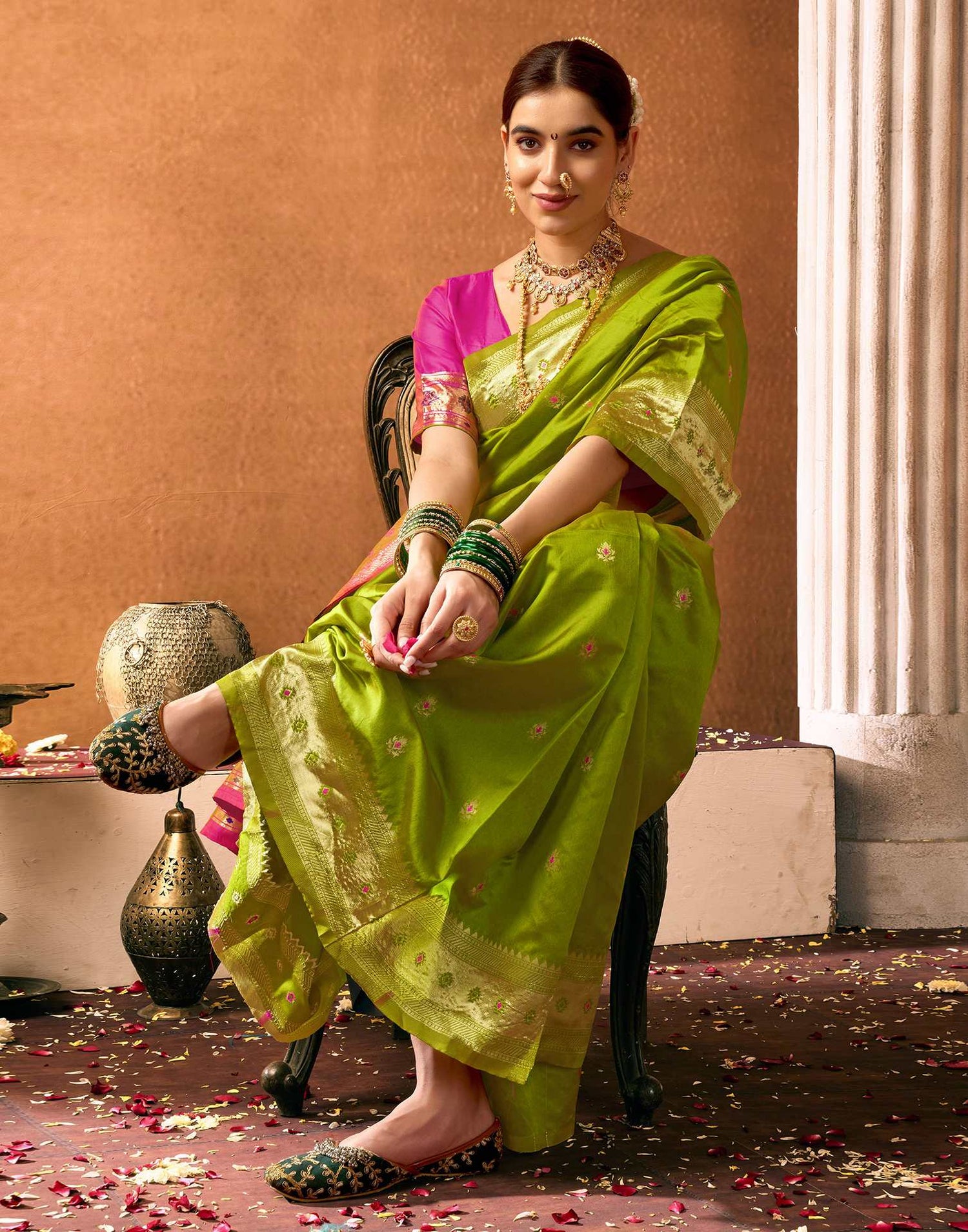 Green Silk Woven Paithani Saree