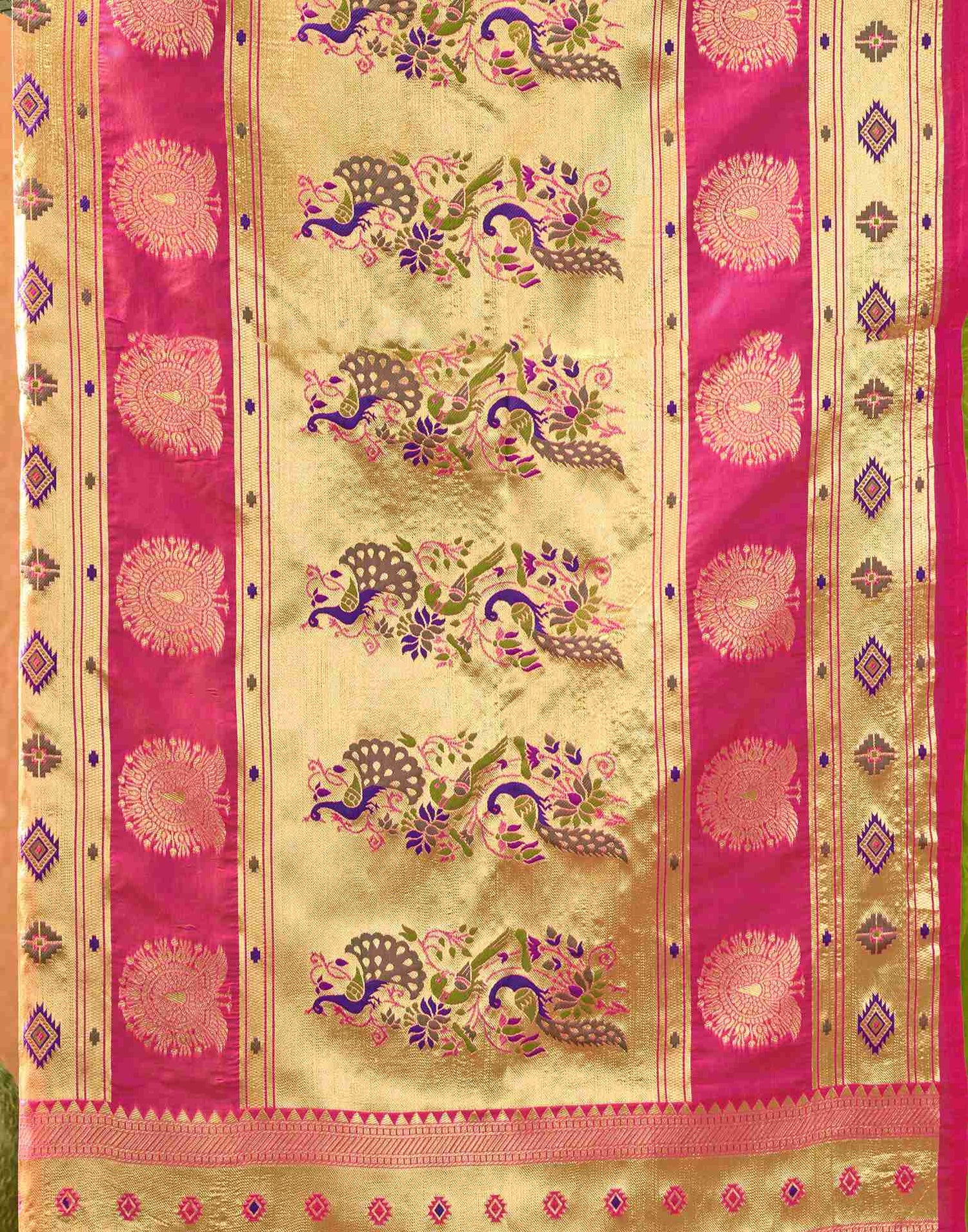 Green Silk Woven Paithani Saree