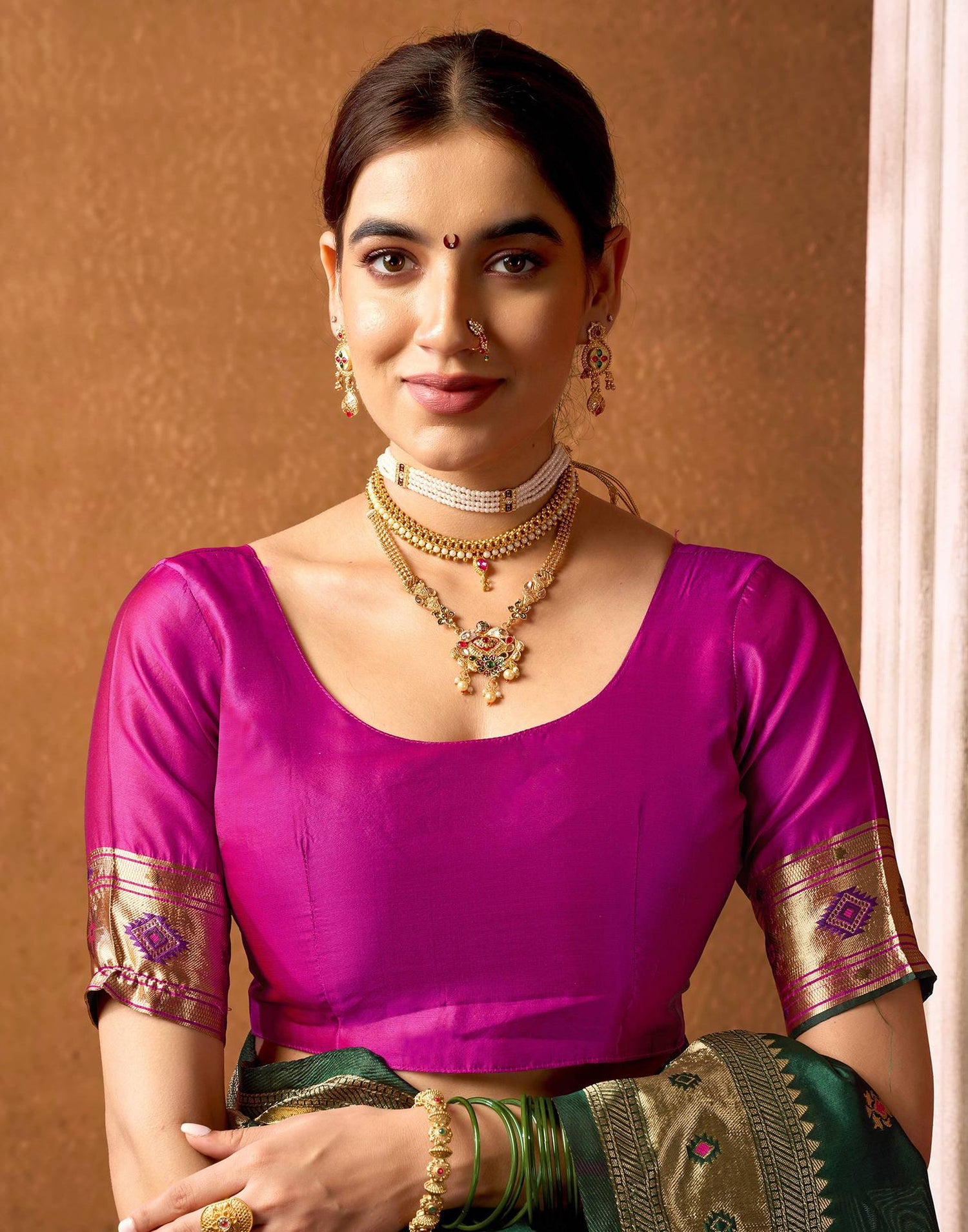 Dark Green Silk Woven Paithani Saree