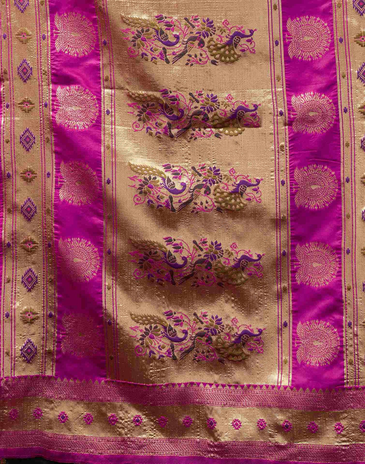 Dark Green Silk Woven Paithani Saree