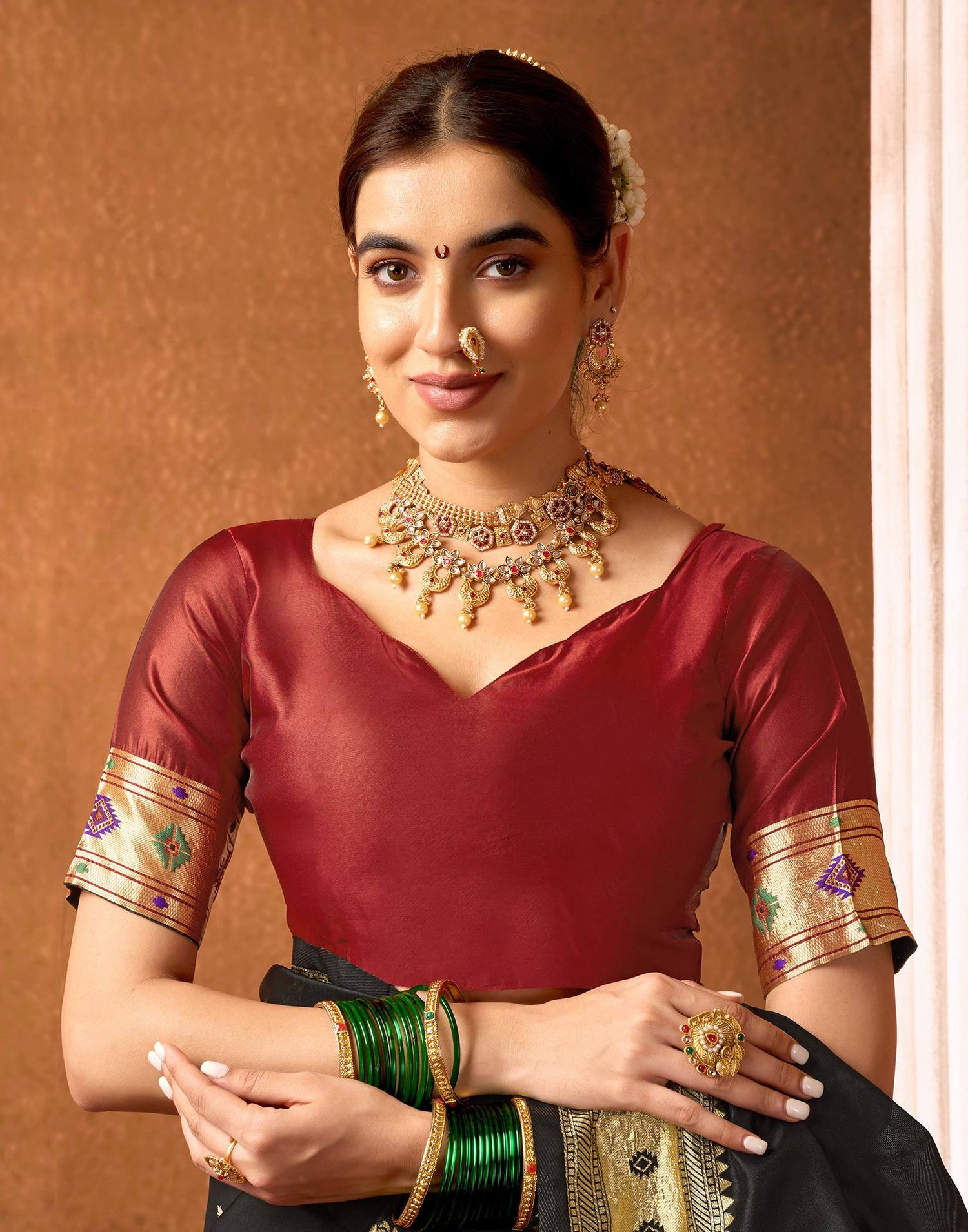 Black Silk Woven Paithani Saree