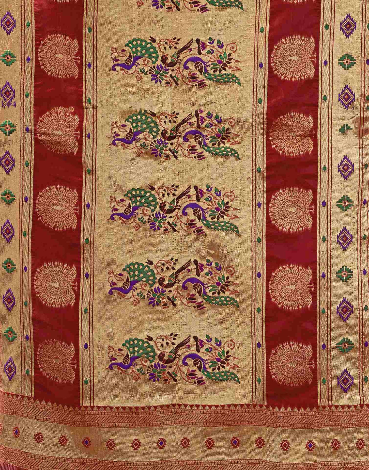 Black Silk Woven Paithani Saree