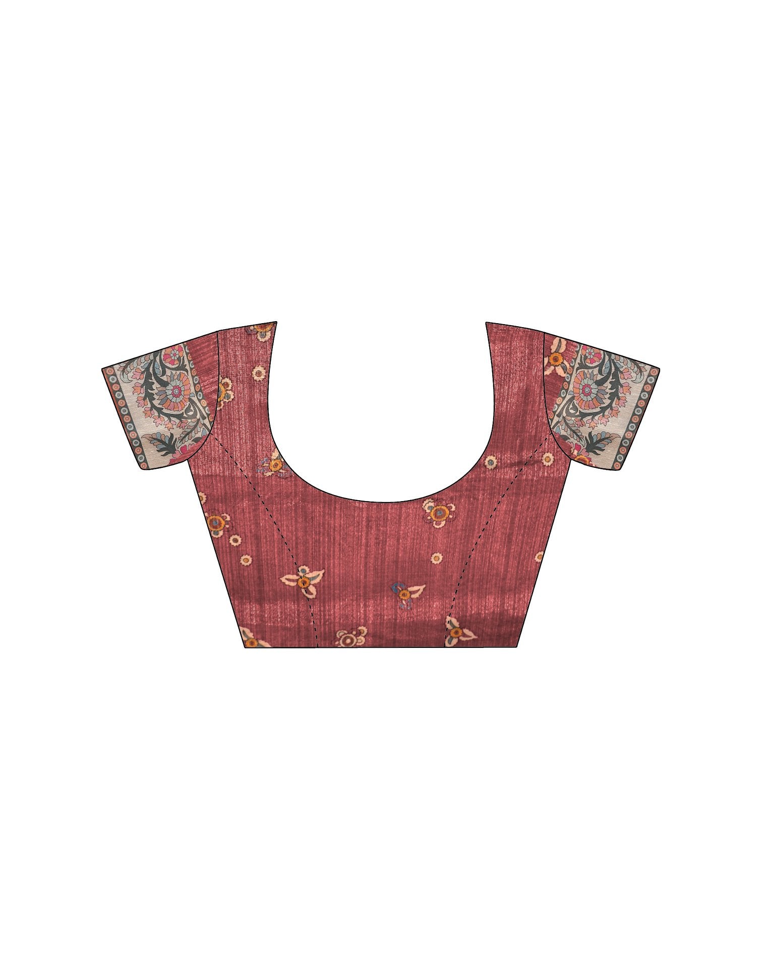 Grey Linen Kalamkari Saree