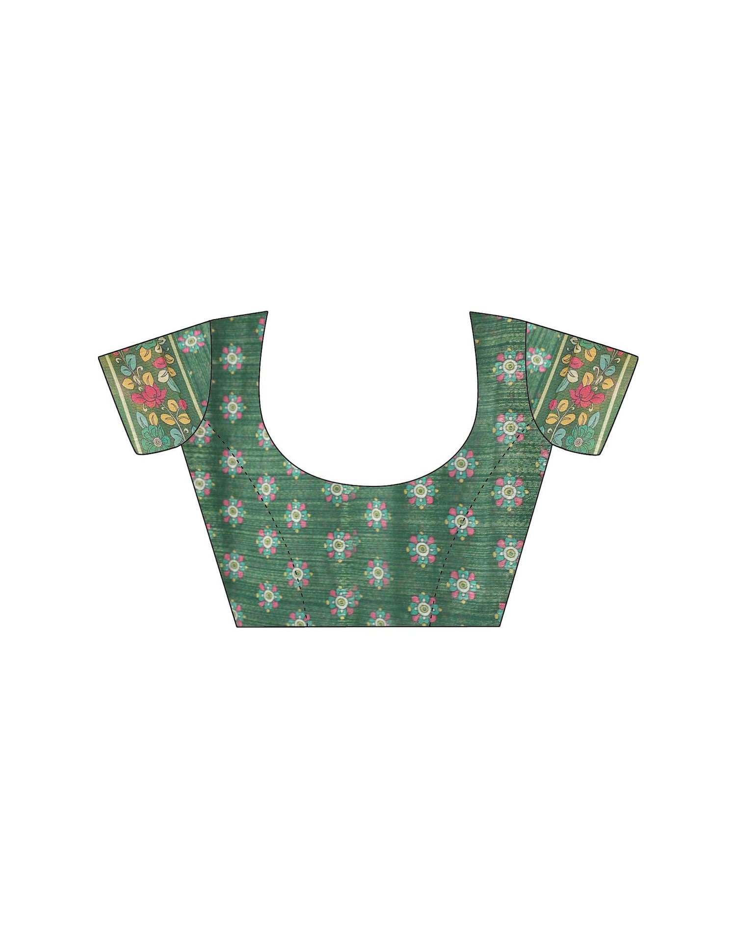 Rani Pink Linen Kalamkari Saree