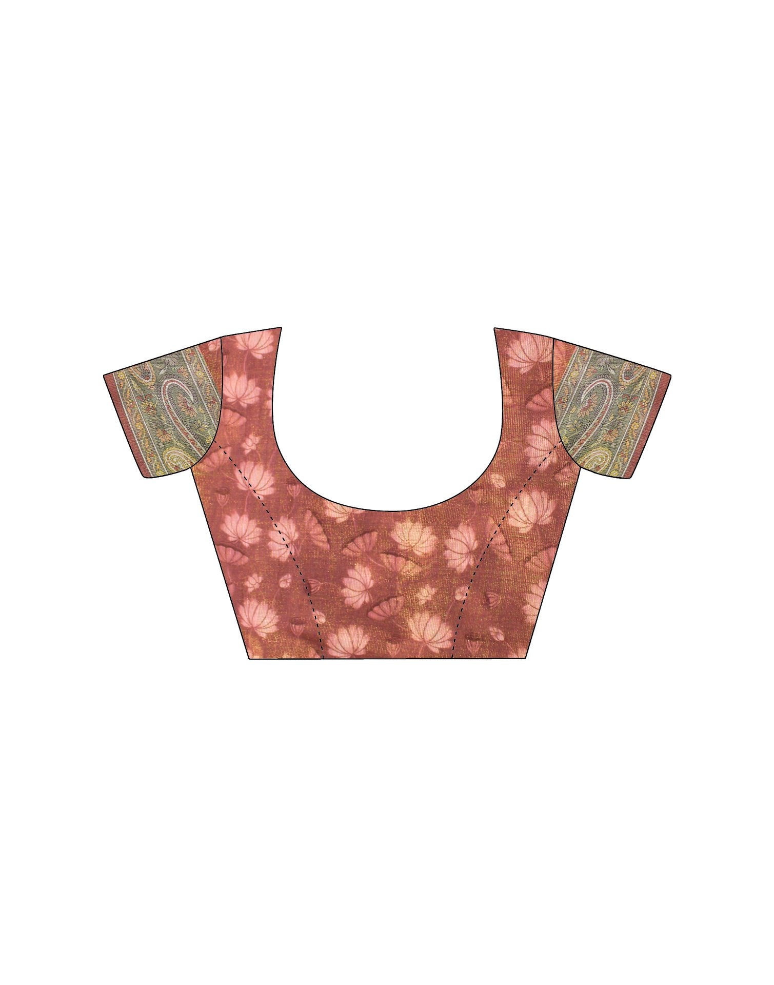 Dusty Green Linen Kalamkari Saree