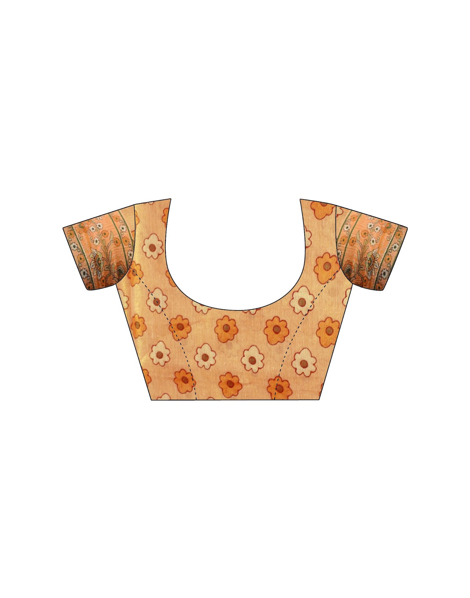 Beige Linen Kalamkari Saree