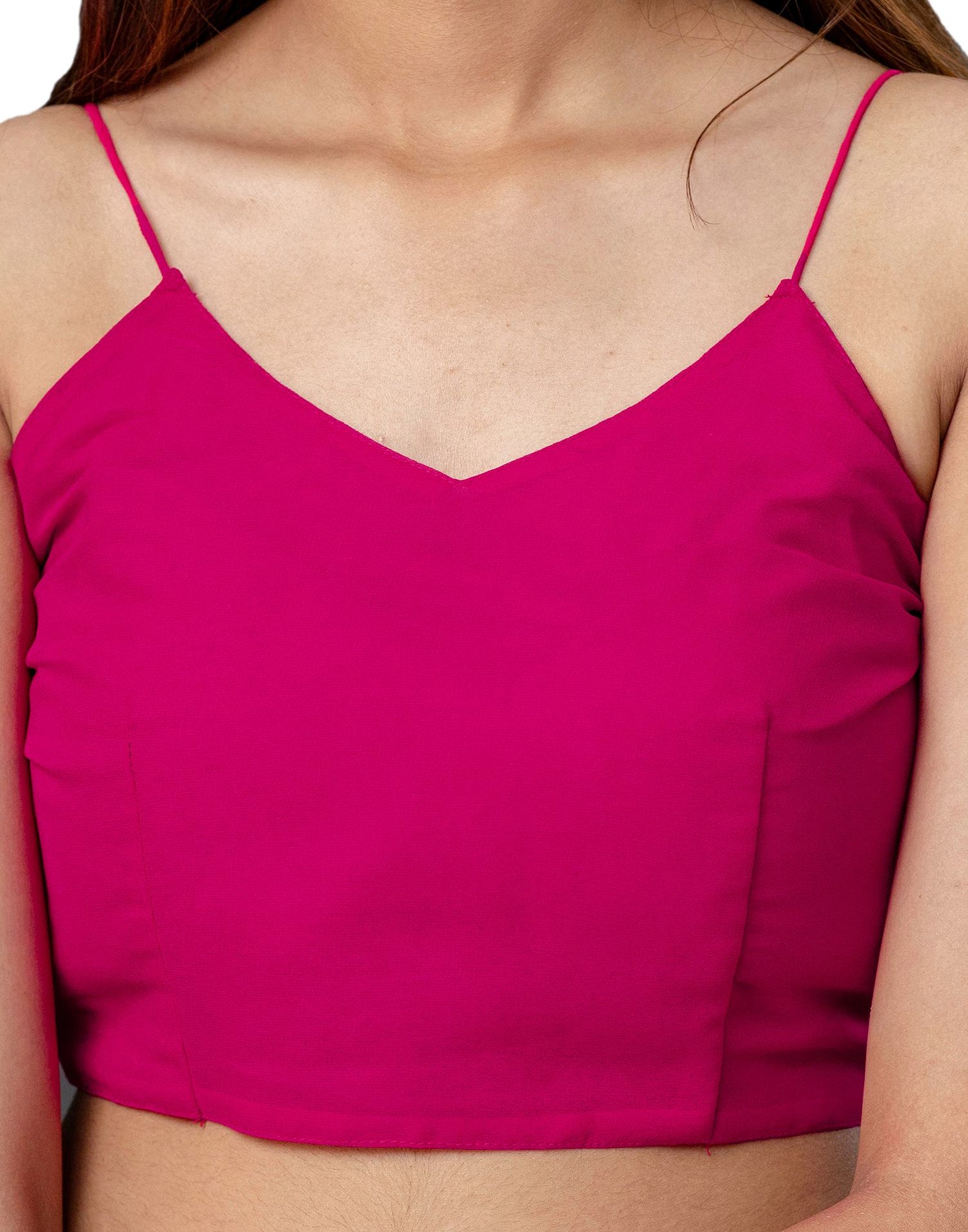 Rani Pink Georgette Sequence Embroidery Saree