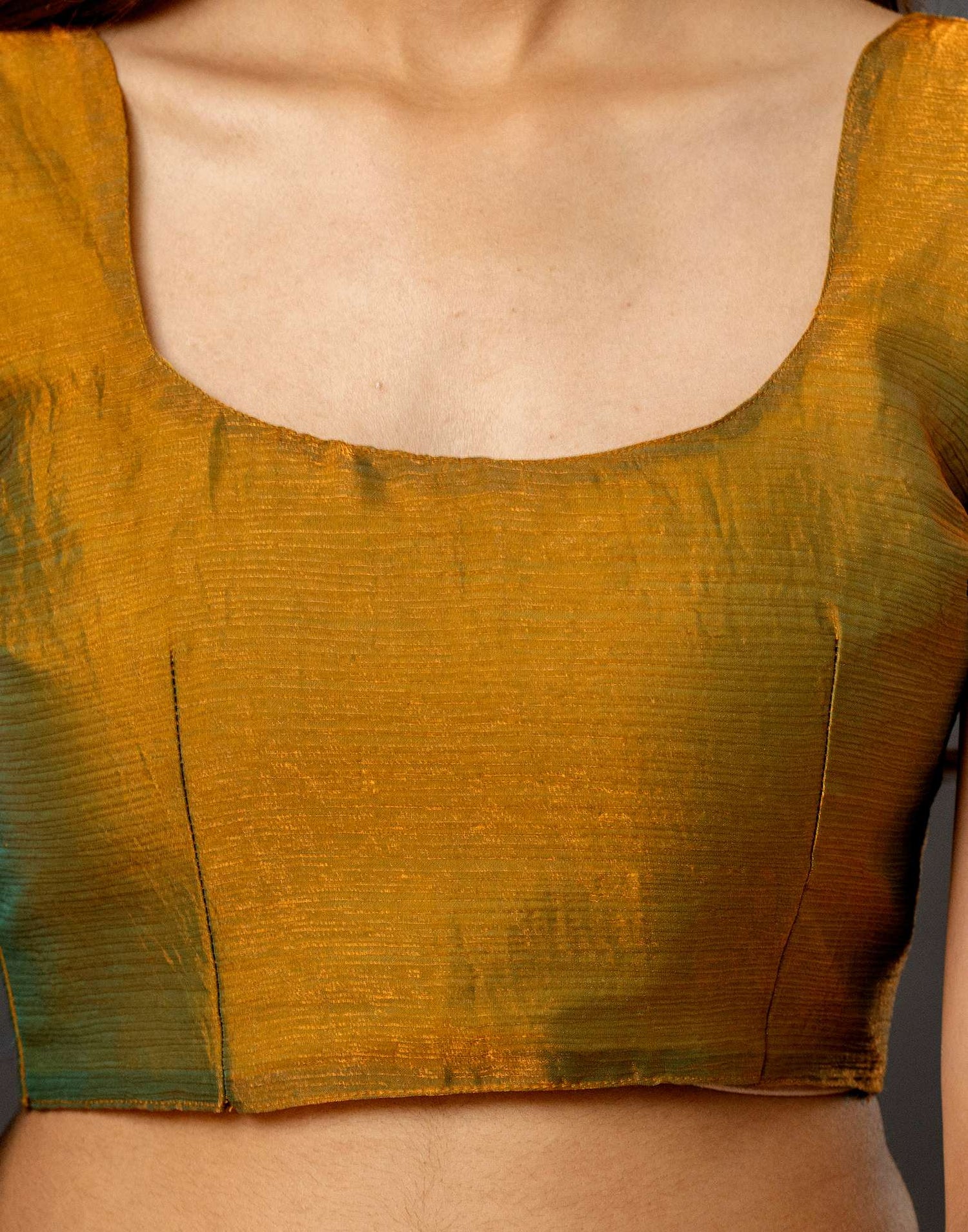 Golden Shimmer Sequence Embroidery Saree