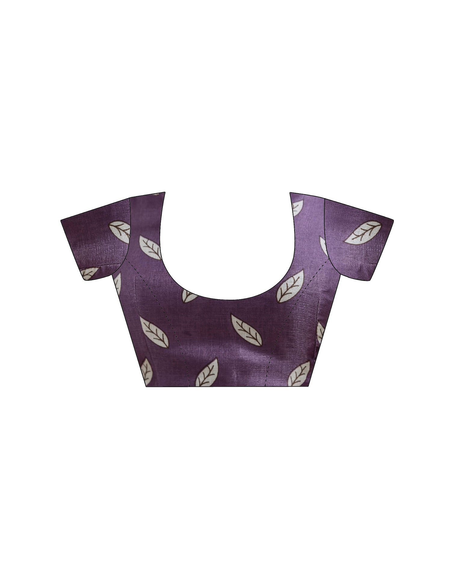 Mauve Cotton Blend Floral printed Saree