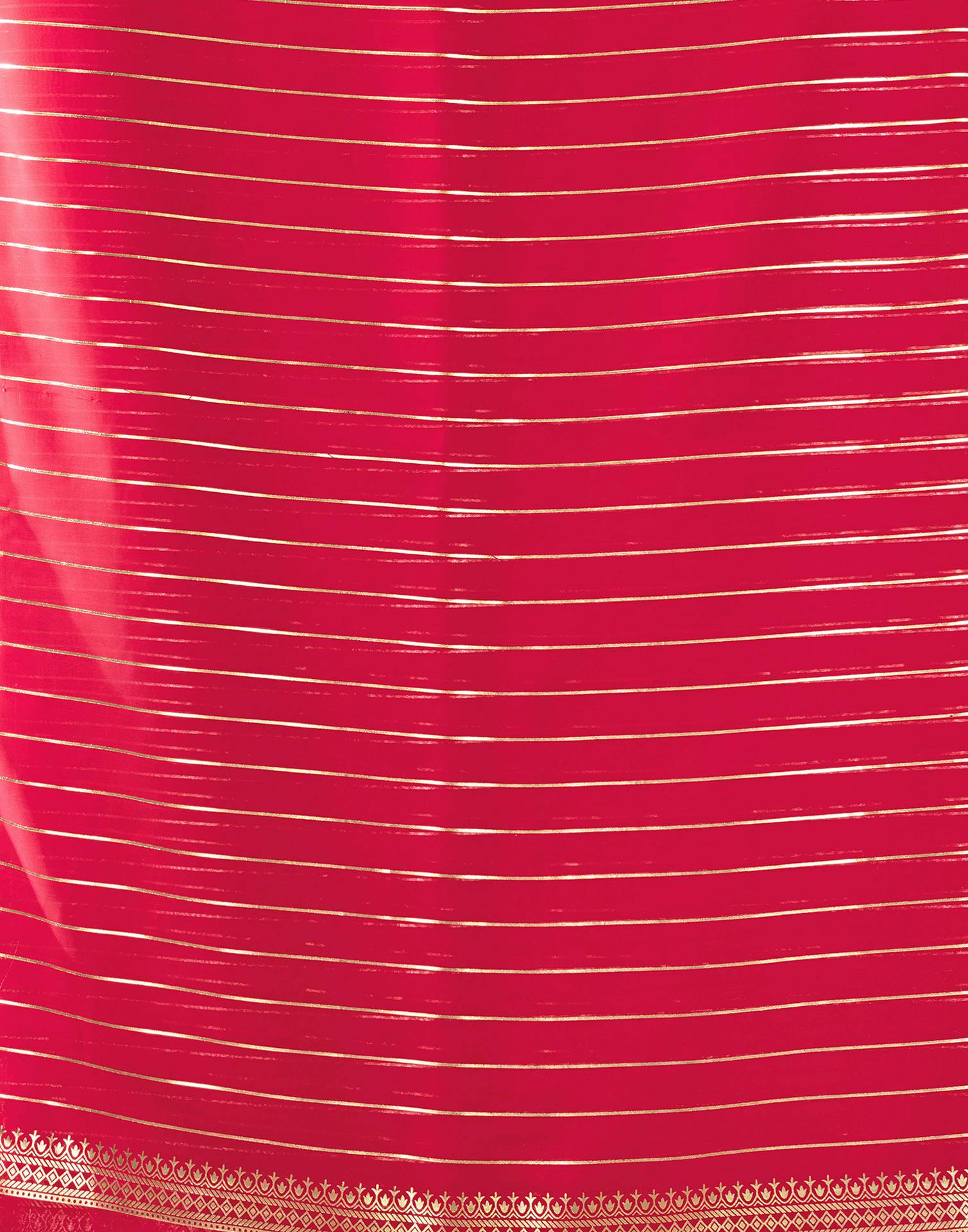 Bright Pink Georgette Foil Printed Saree