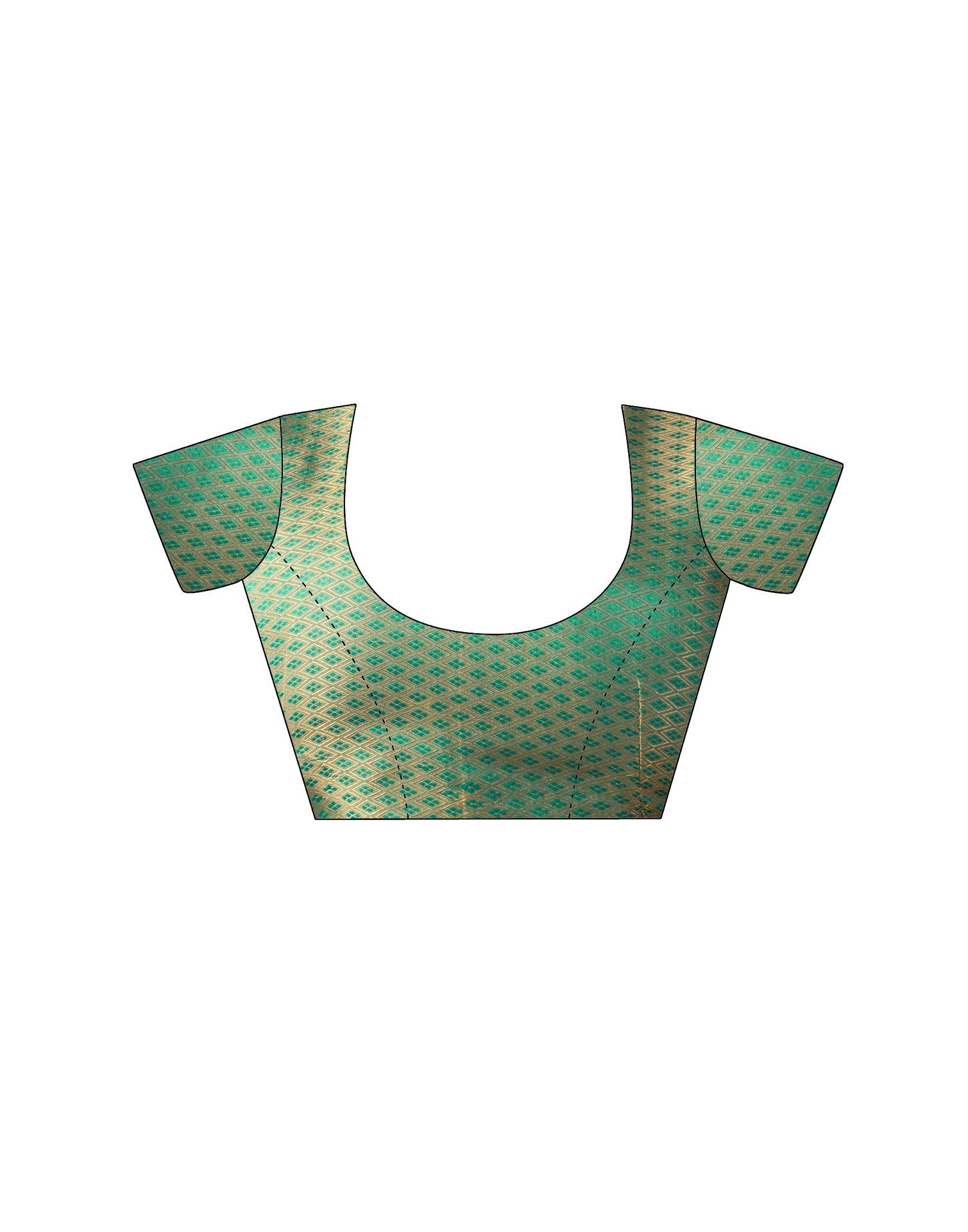 Teal Green Georgette Foil Printed Saree