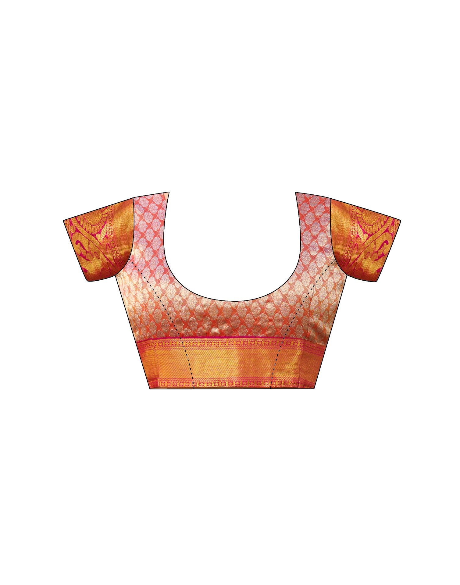 Orange Silk Woven Kanjivaram Saree