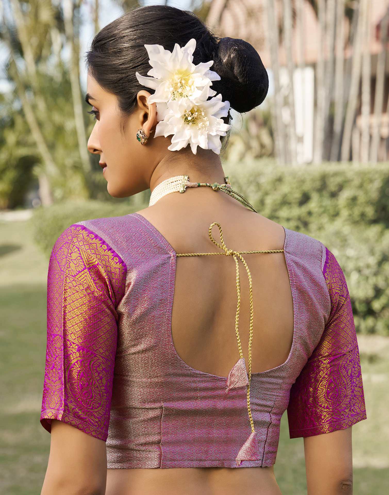 Orange Silk Woven Kanjivaram Saree