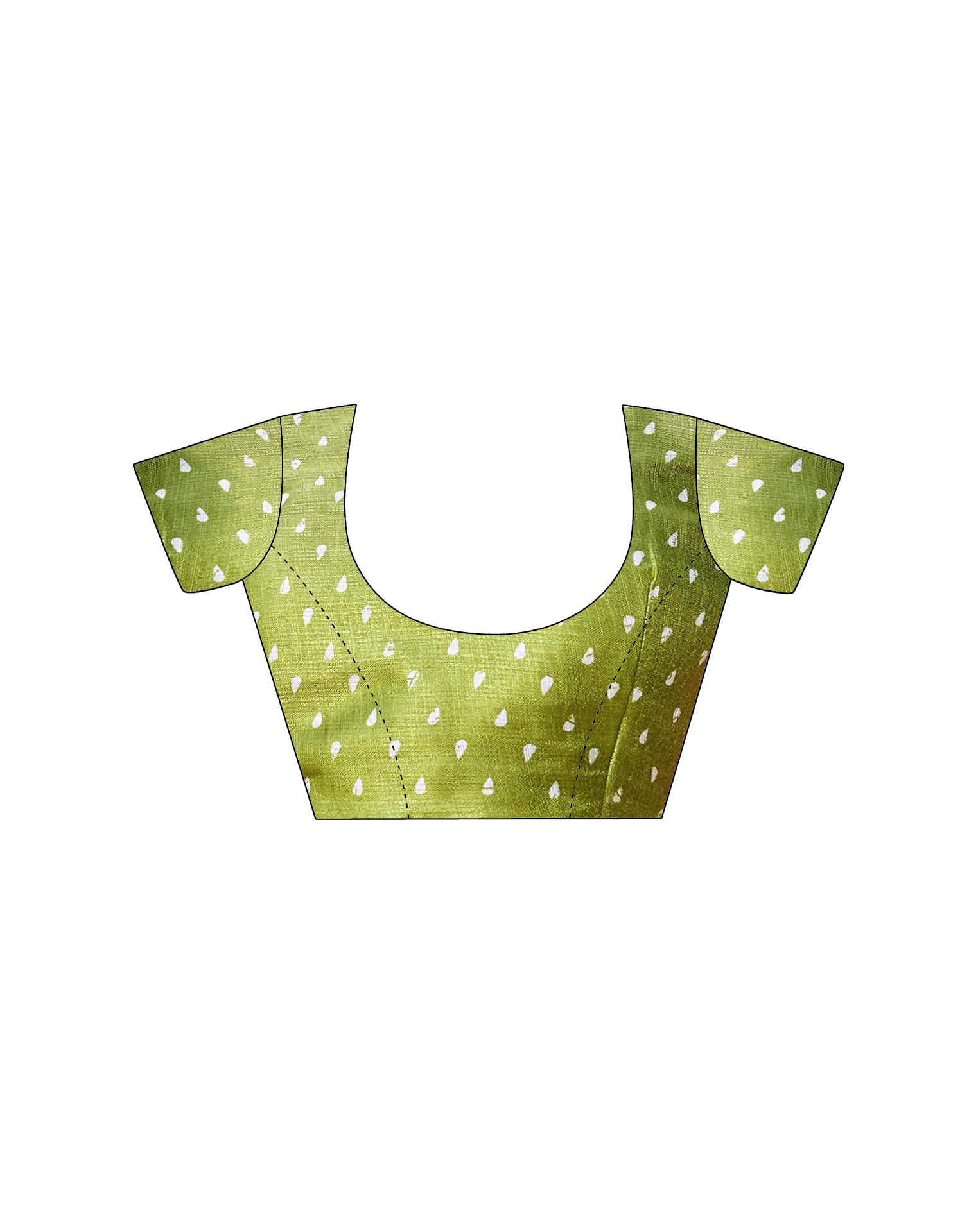 Green Cotton Blend Warli Printed Saree