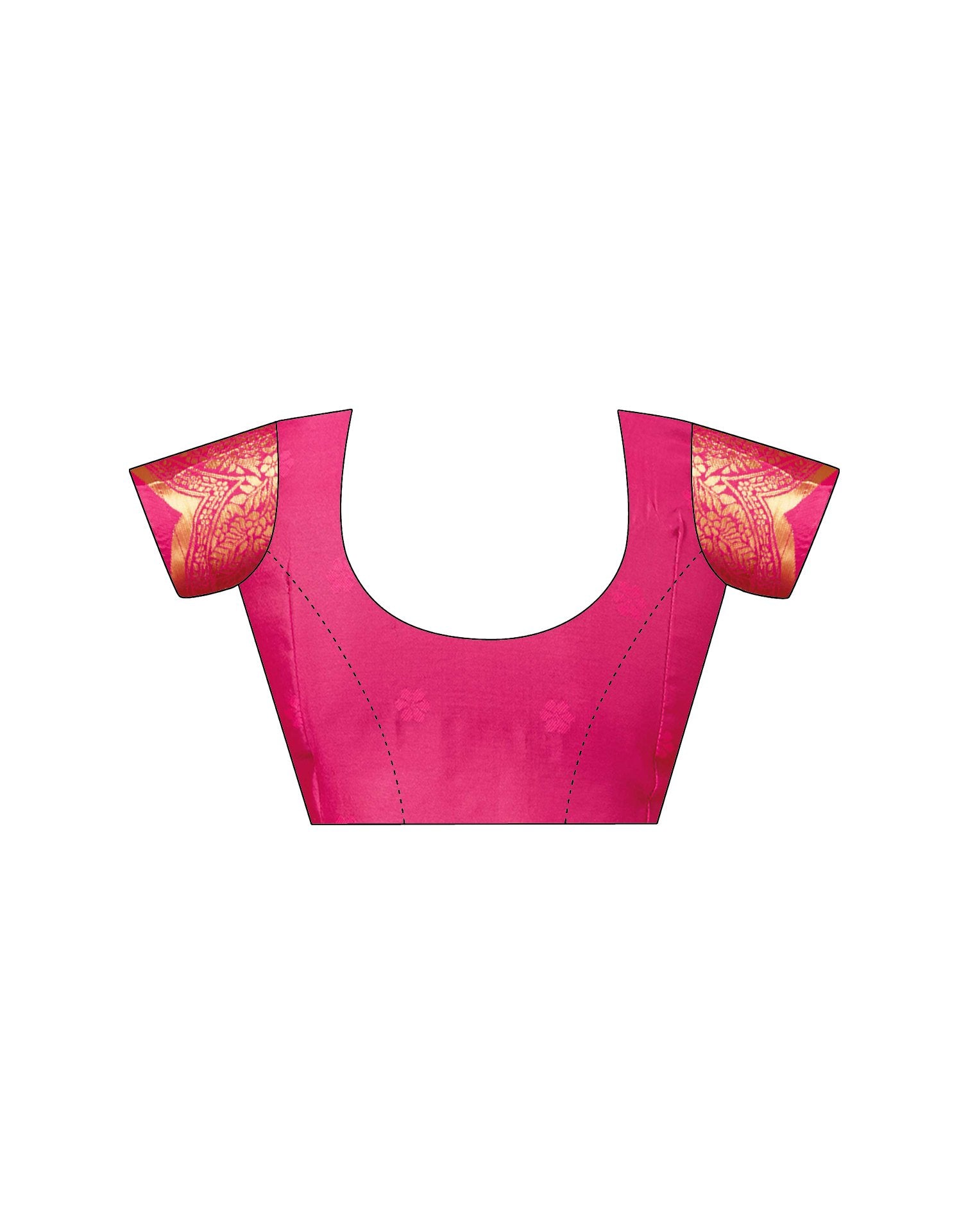 Bright Pink Silk Woven Banarasi Saree