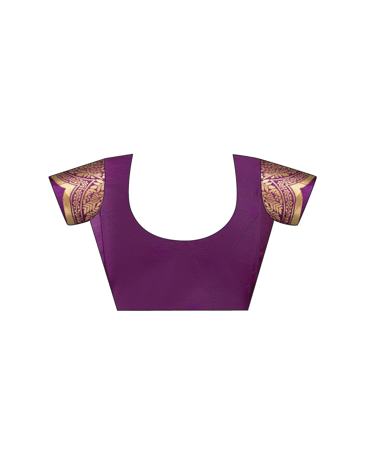 Dark Purple Silk Woven Banarasi Saree