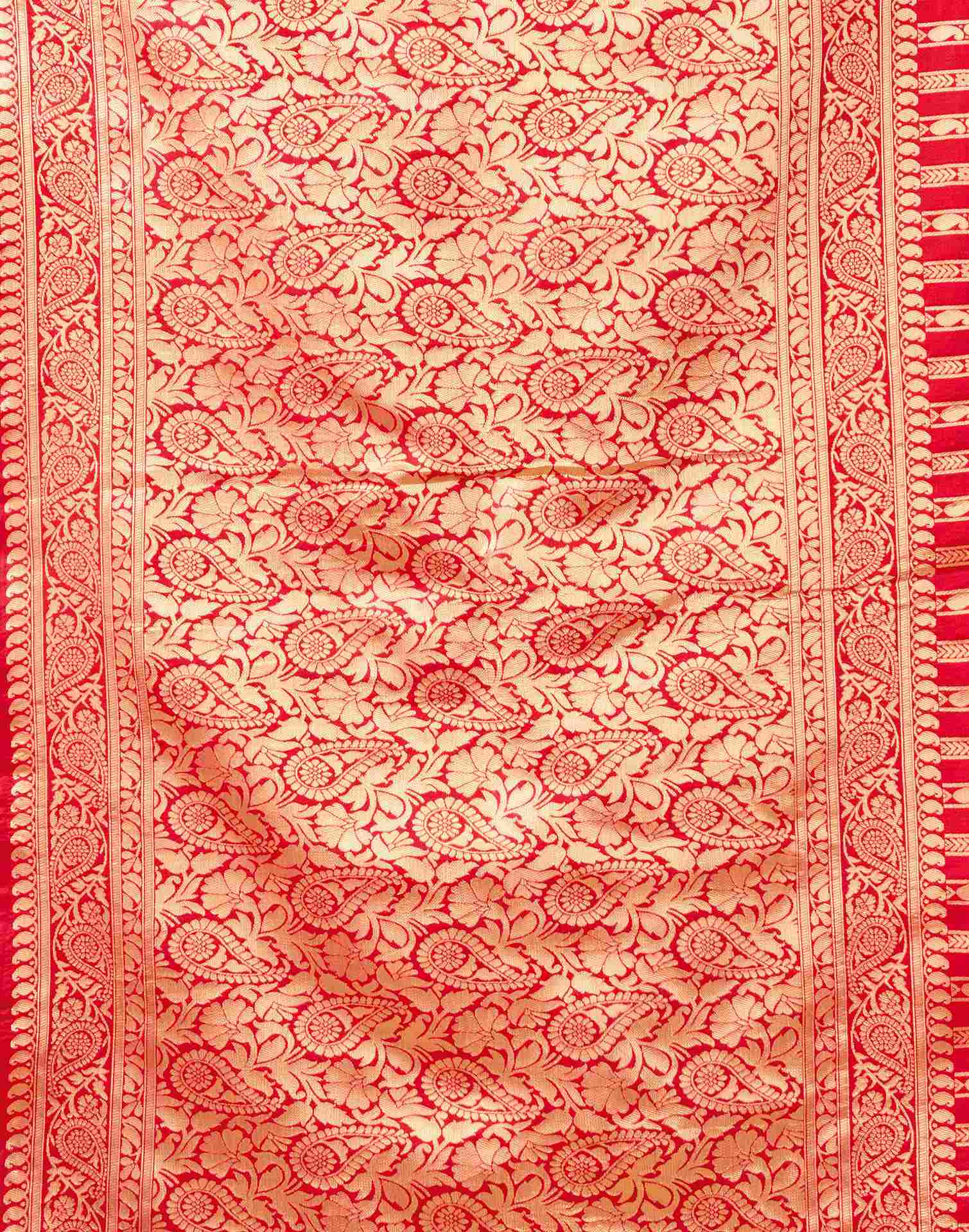 Red Silk Woven Banarasi Saree