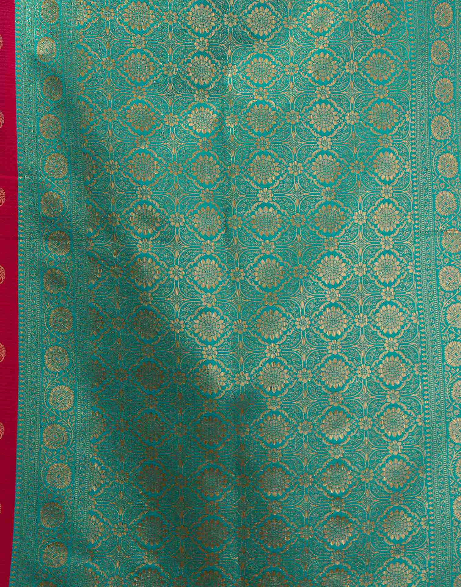 Dark Magenta Silk Woven Banarasi Saree
