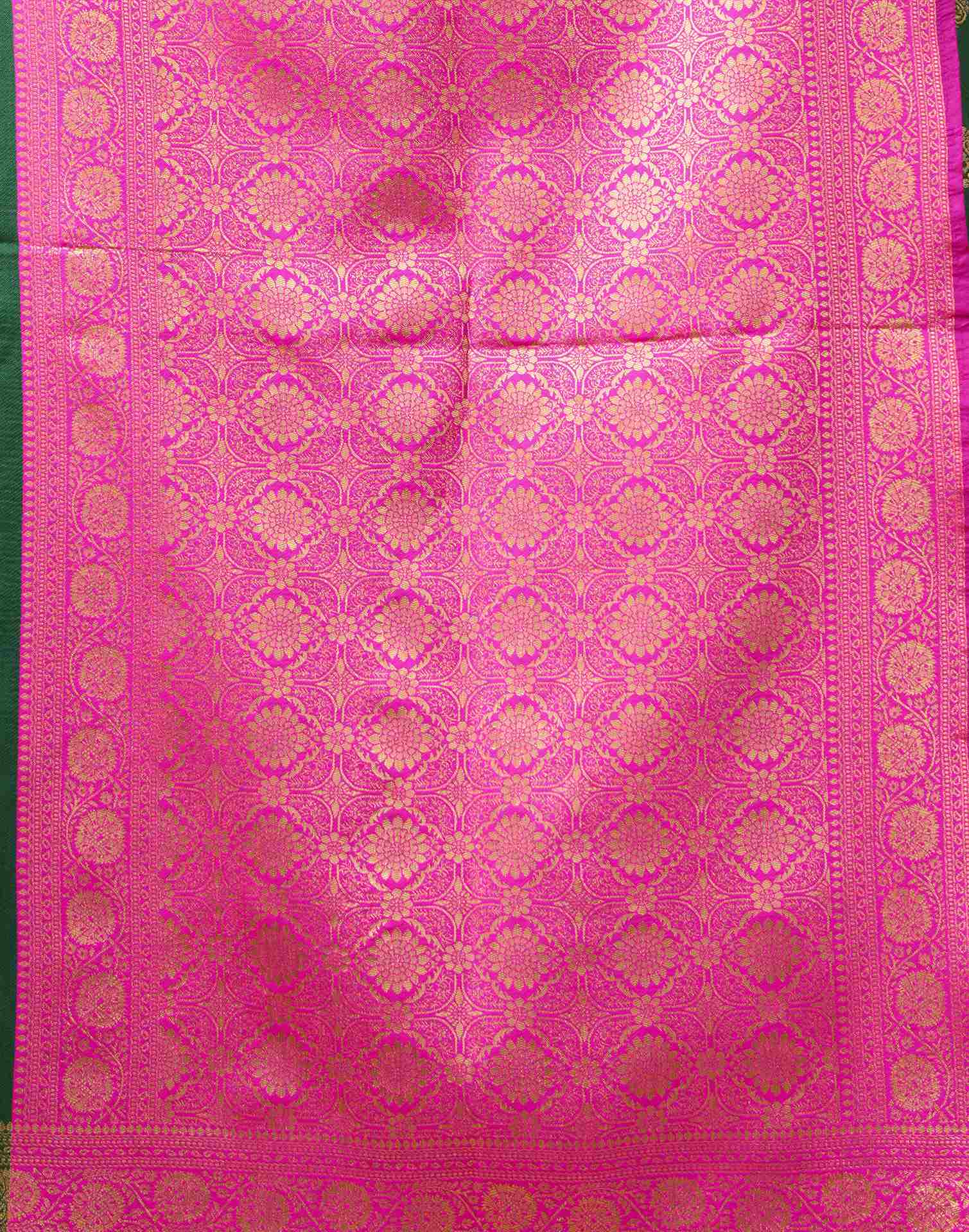 Dark Green Silk Woven Banarasi Saree