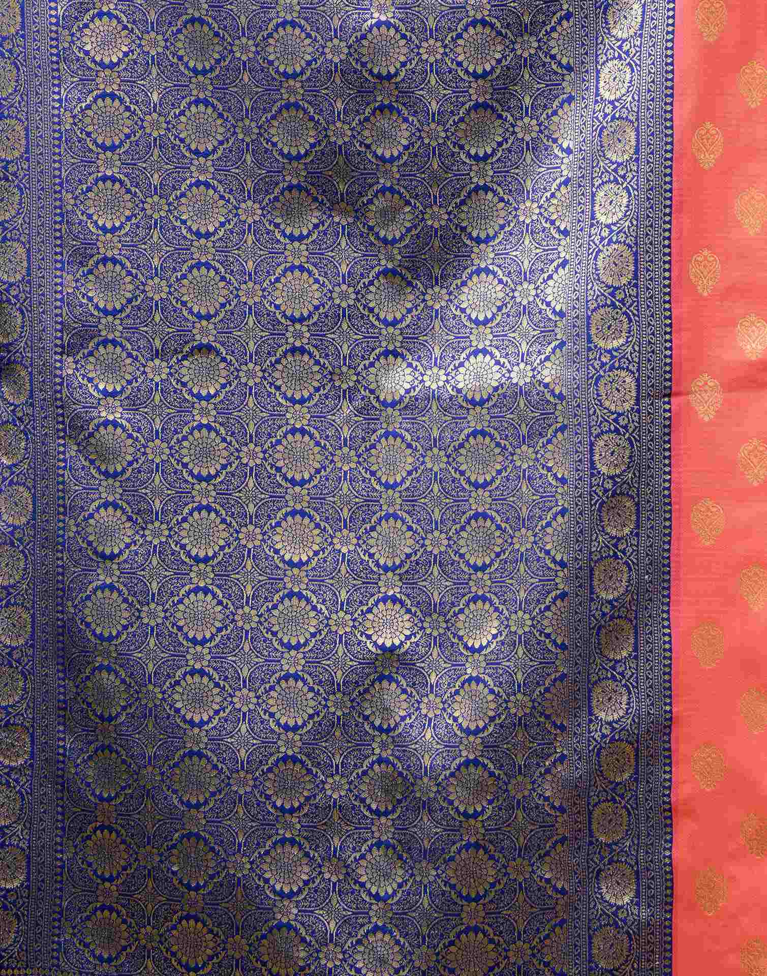 Rose Pink Silk Woven Banarasi Saree