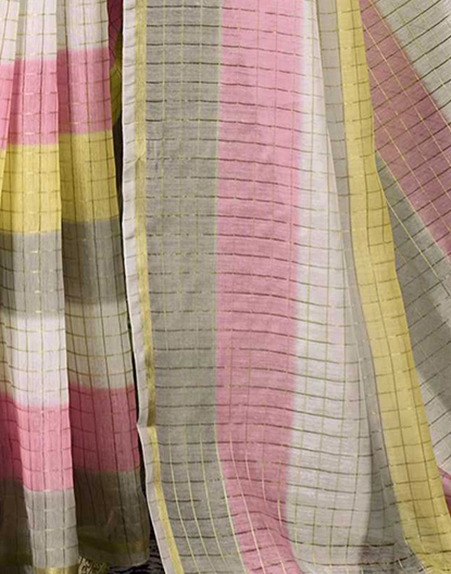 Multicoloured Chanderi Printed Saree