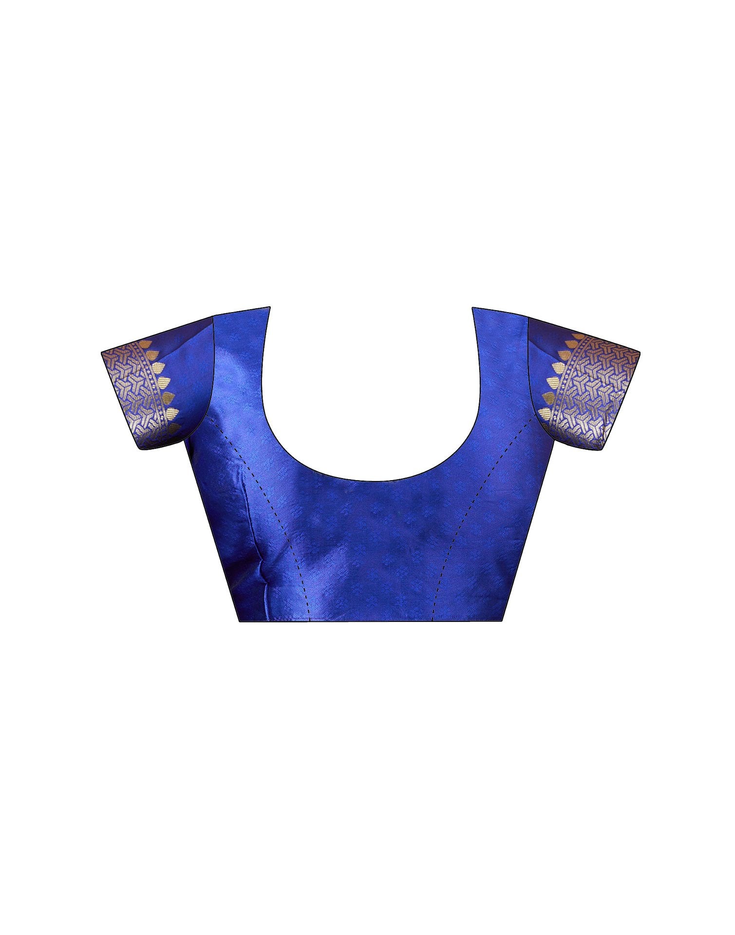 Dark Blue Silk Woven Banarasi Saree