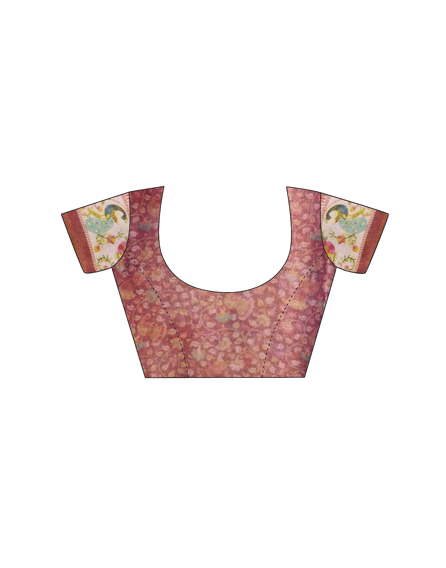 Dusty Wine Linen Floral Printed Saree