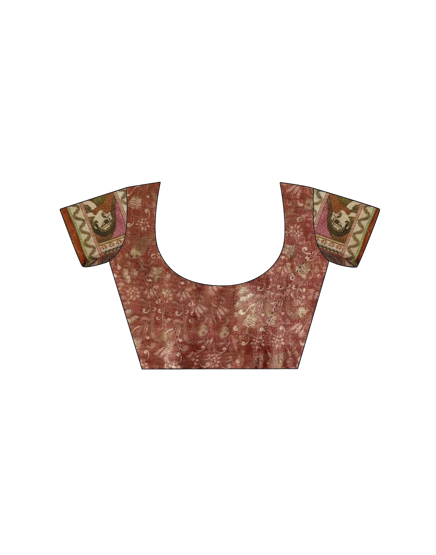 Light Beige Linen Floral Printed Saree