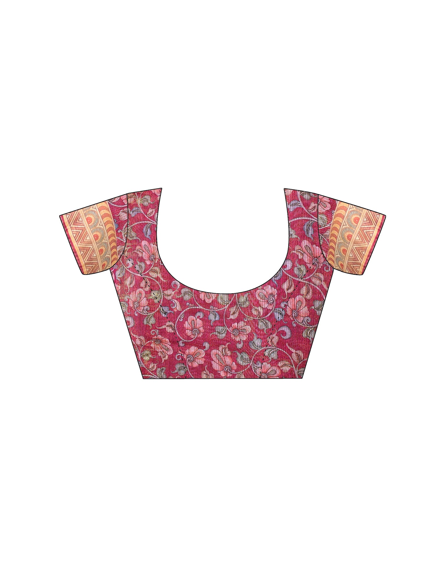 Pink Linen Printed Saree